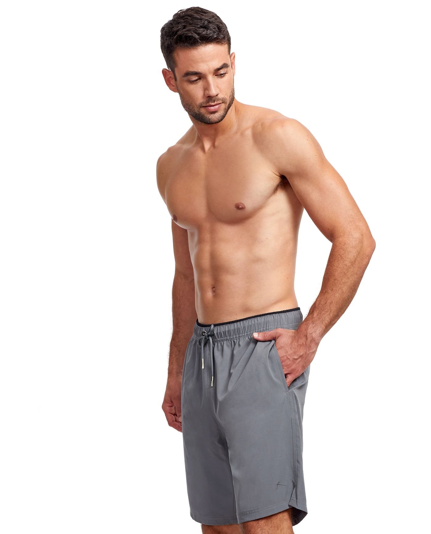 Gottex Men Beach Vibe Men’s 9" Boardshort | GREY AND BLACK ACCENT