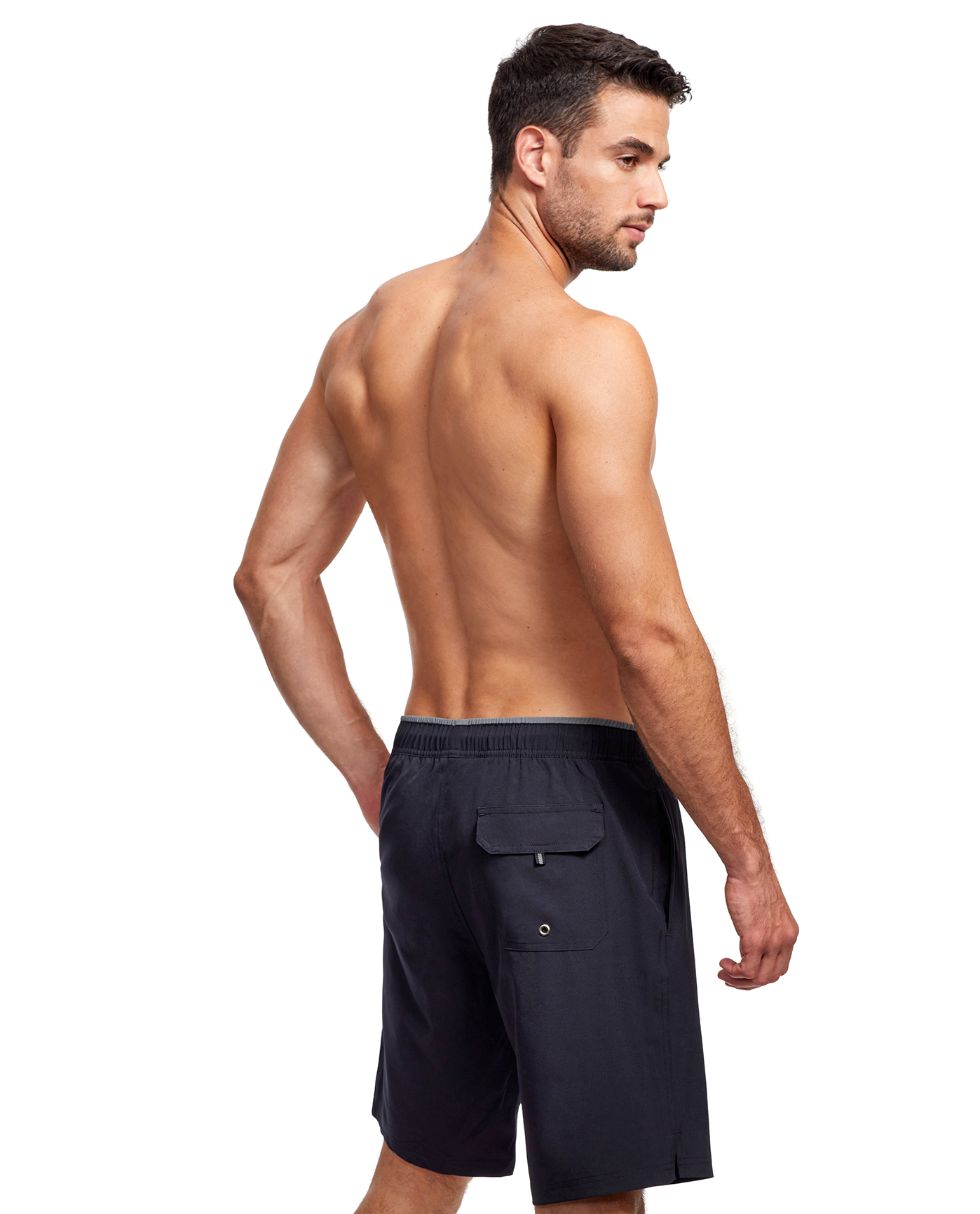 Gottex Men Beach Vibe Men’s 9" Boardshort | BLACK AND GREY ACCENT