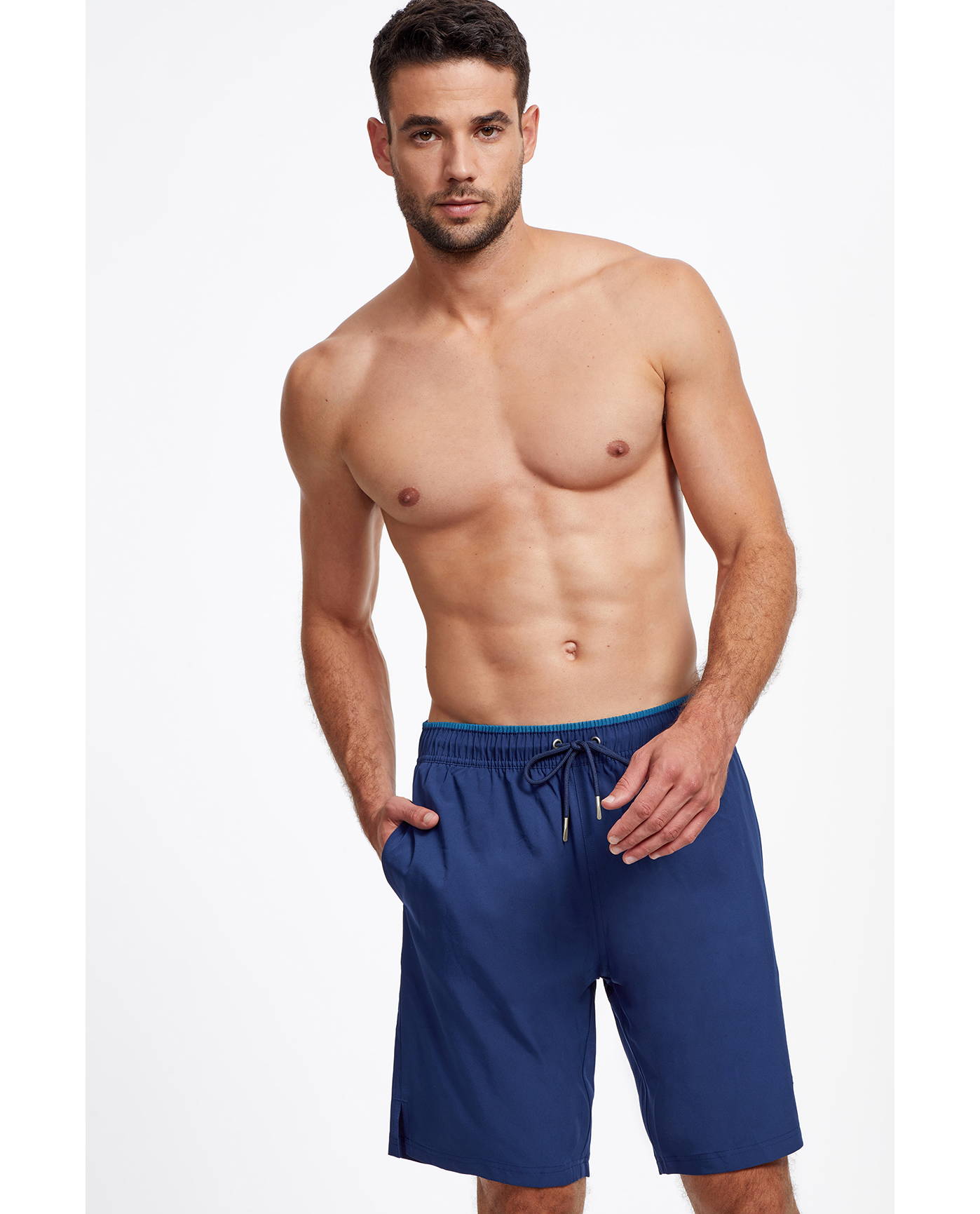 Gottex Men Beach Vibe Men’s 9" Boardshort | NAVY AND PETROL ACCENT