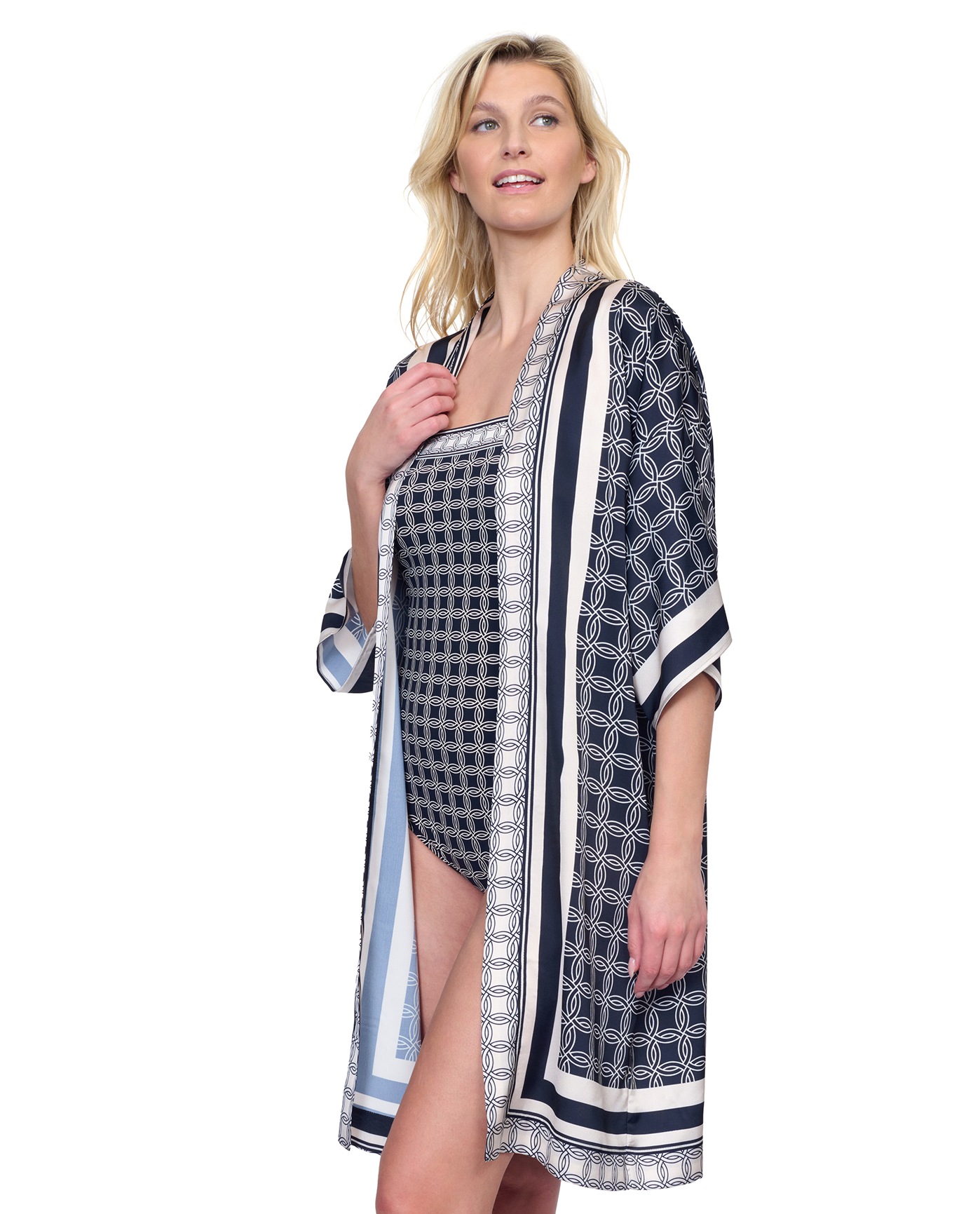 Golden Chic Belted Robe Cover Up