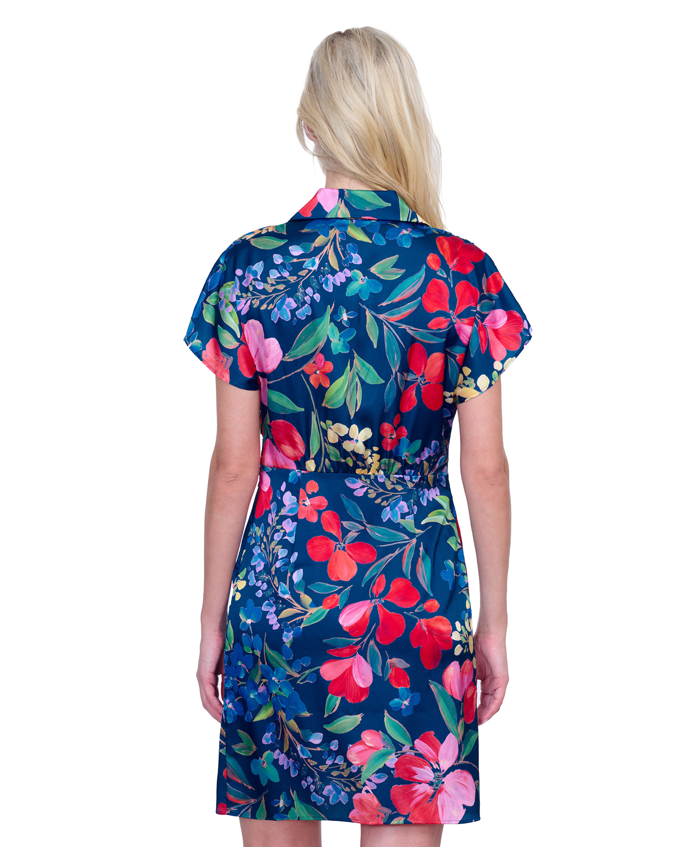 Gottex Garden Dream Button Down Shirt Dress Cover Up | Gottex Garden Dream Navy Multi