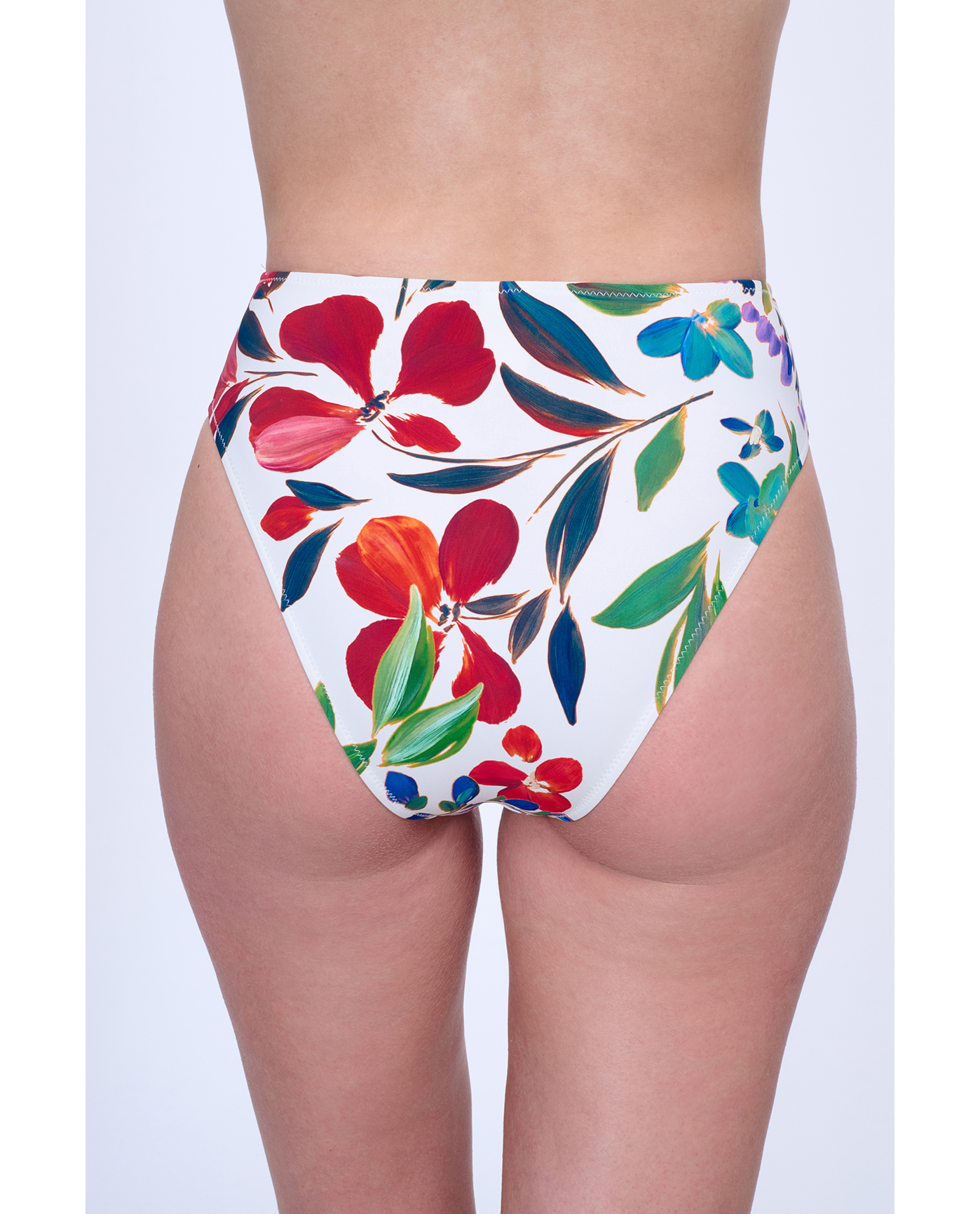 Gottex Garden Dream High Waist Bikini Bottom | Gottex Garden Dream Off White Multi
