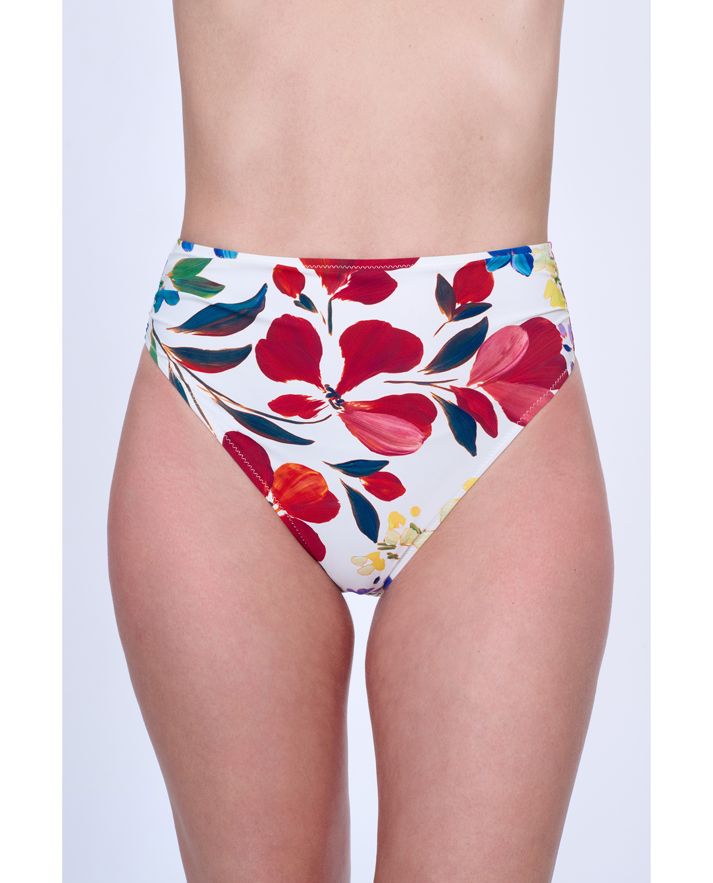 Gottex Garden Dream High Waist Bikini Bottom | Gottex Garden Dream Off White Multi