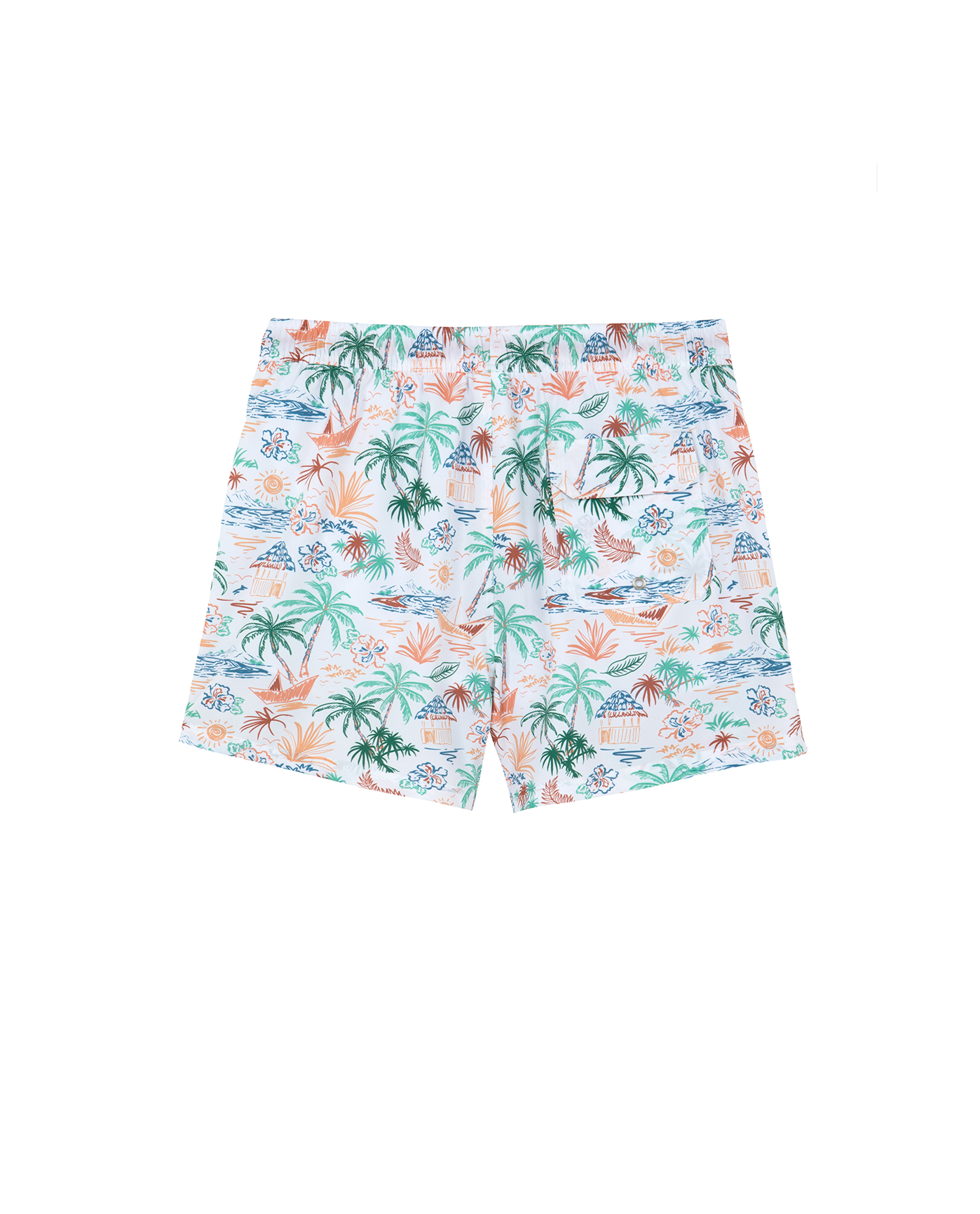 Gottex Men Shore Thing 5" Swim Trunks | white-multi