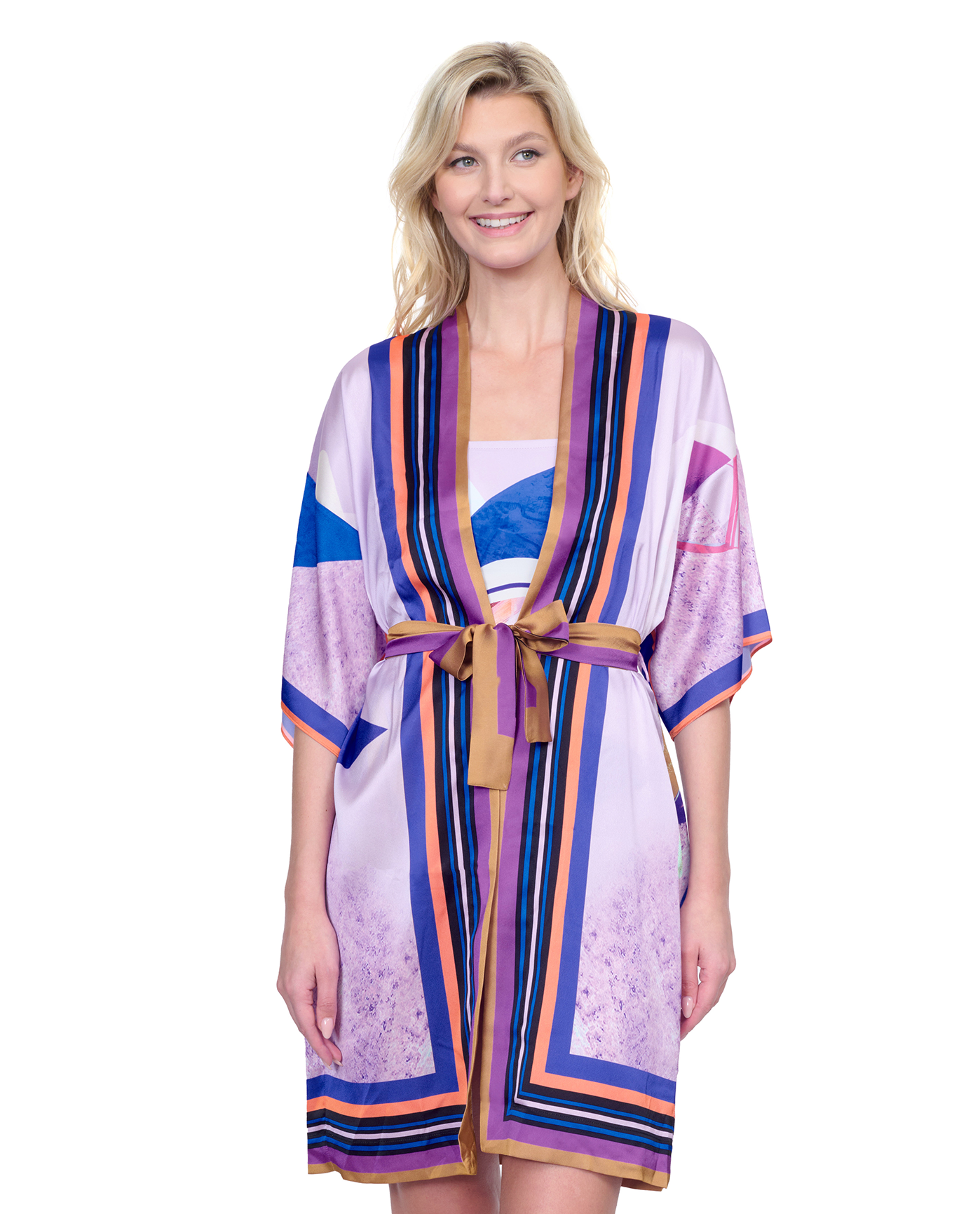 Paradiso Robe with Flutter Sleeves and Tie