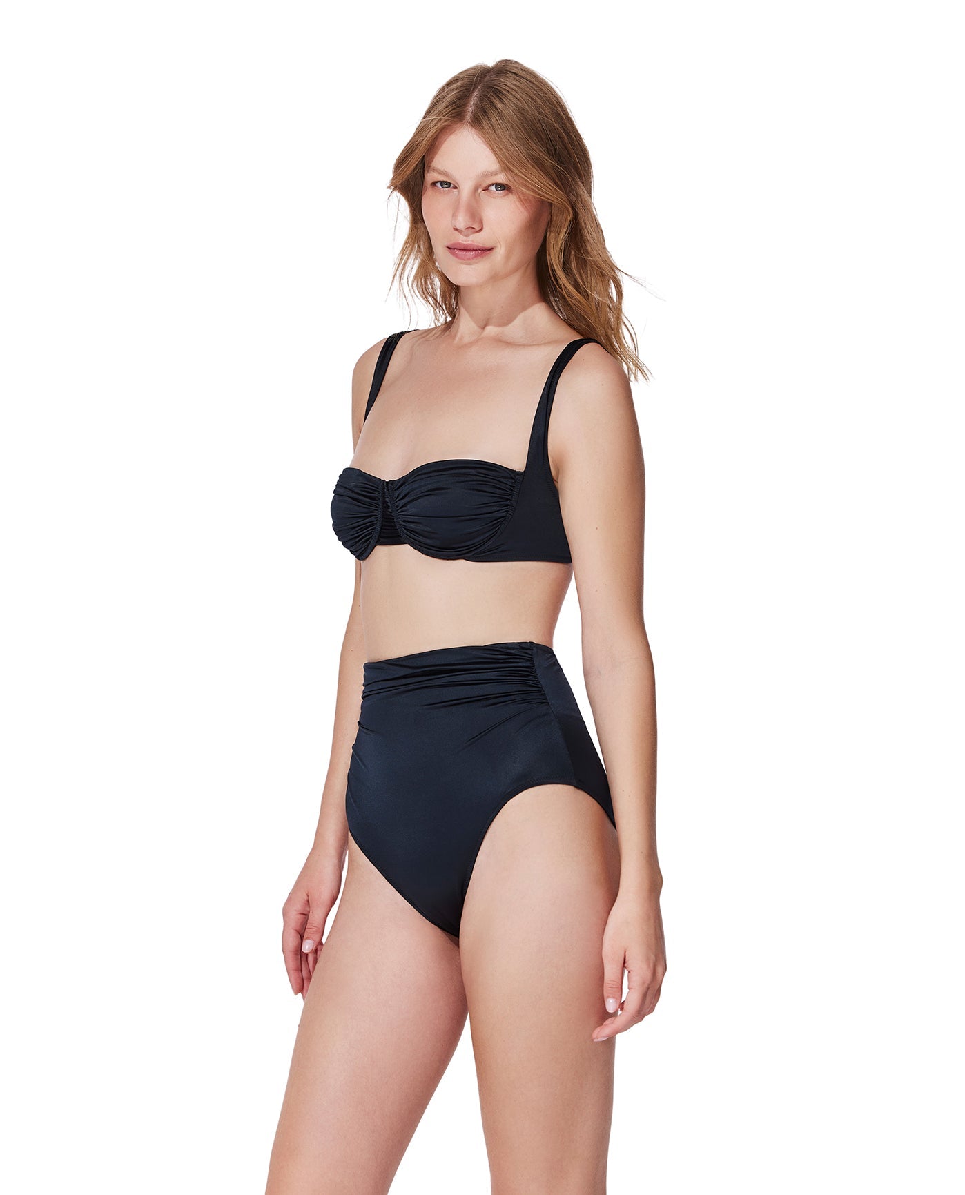 Side View Of Mademoiselle Underwire Balconette Bikini Top | mademoiselle-black