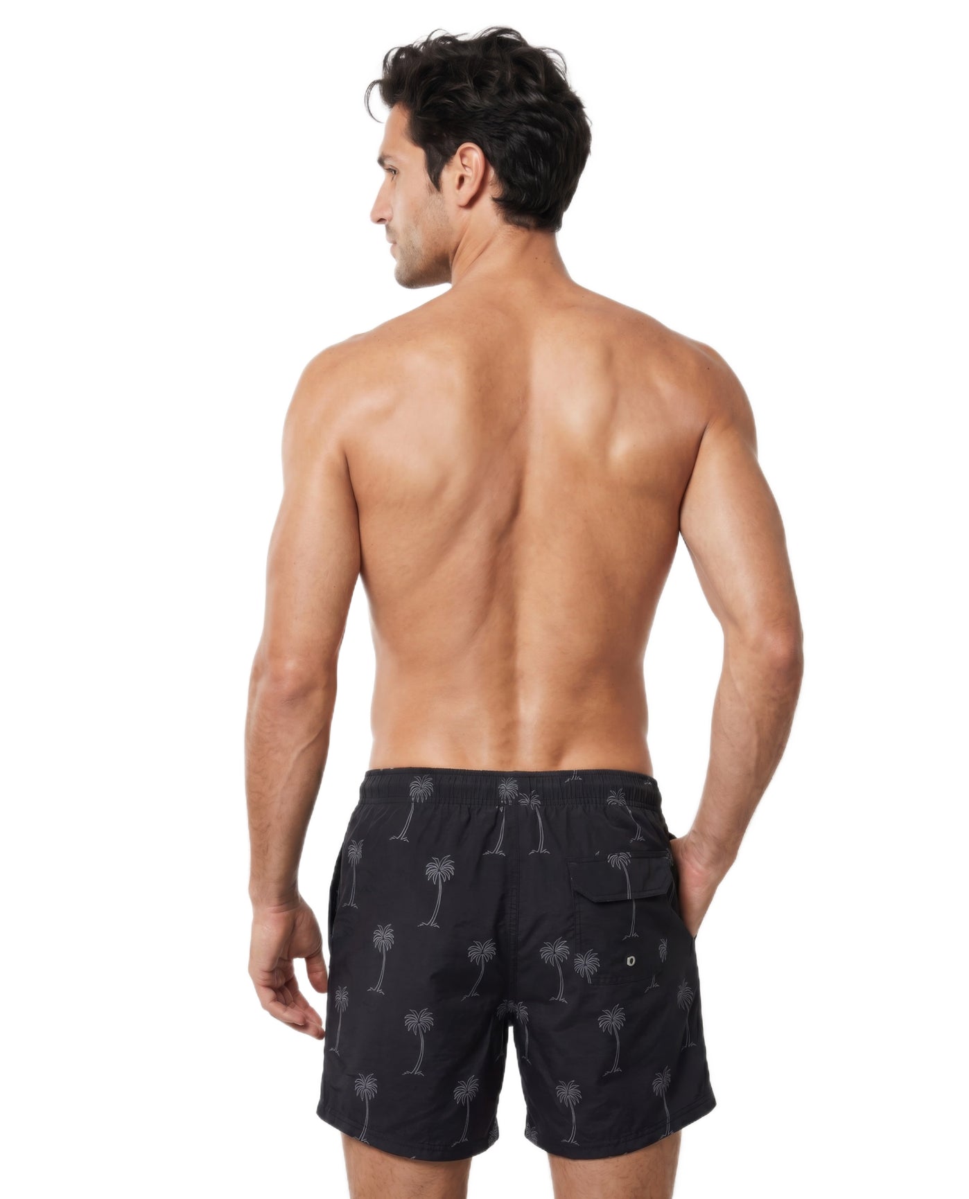 Beach Bound 5" Swim Trunks-Blk/wh