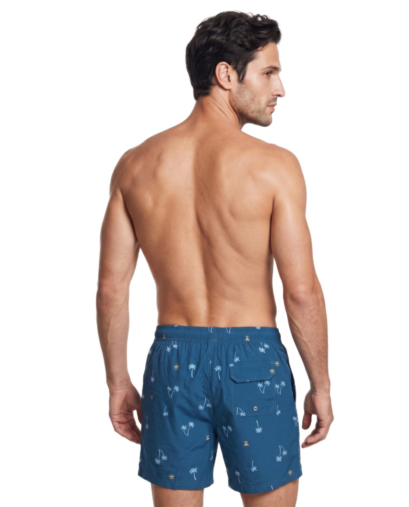 Beach Bound 5" Swim Trunks-Navy multi
