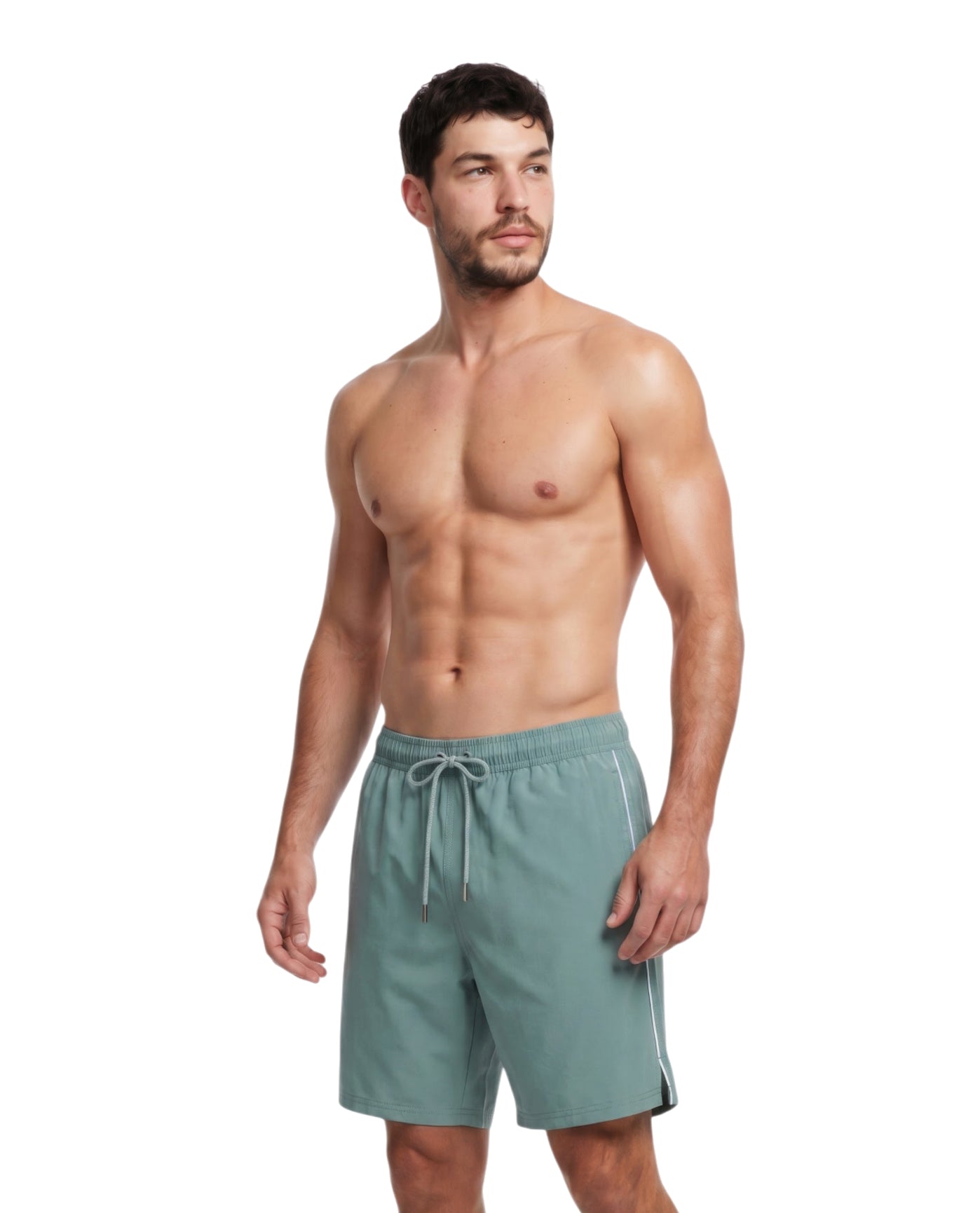 Beach Bound 7" Swim Trunks-Grey