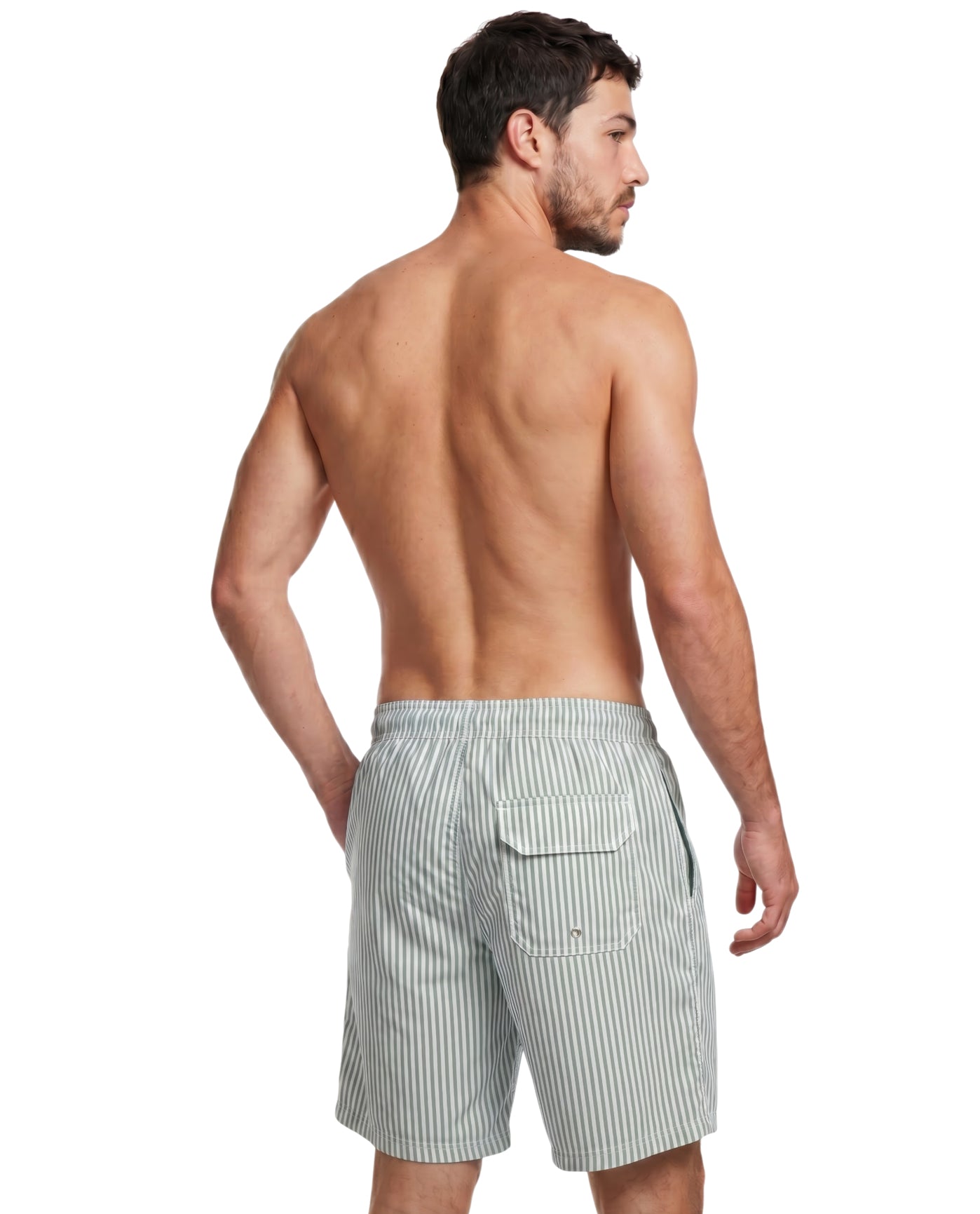 Beach Bound 7" Swim Trunks-Wh/grn
