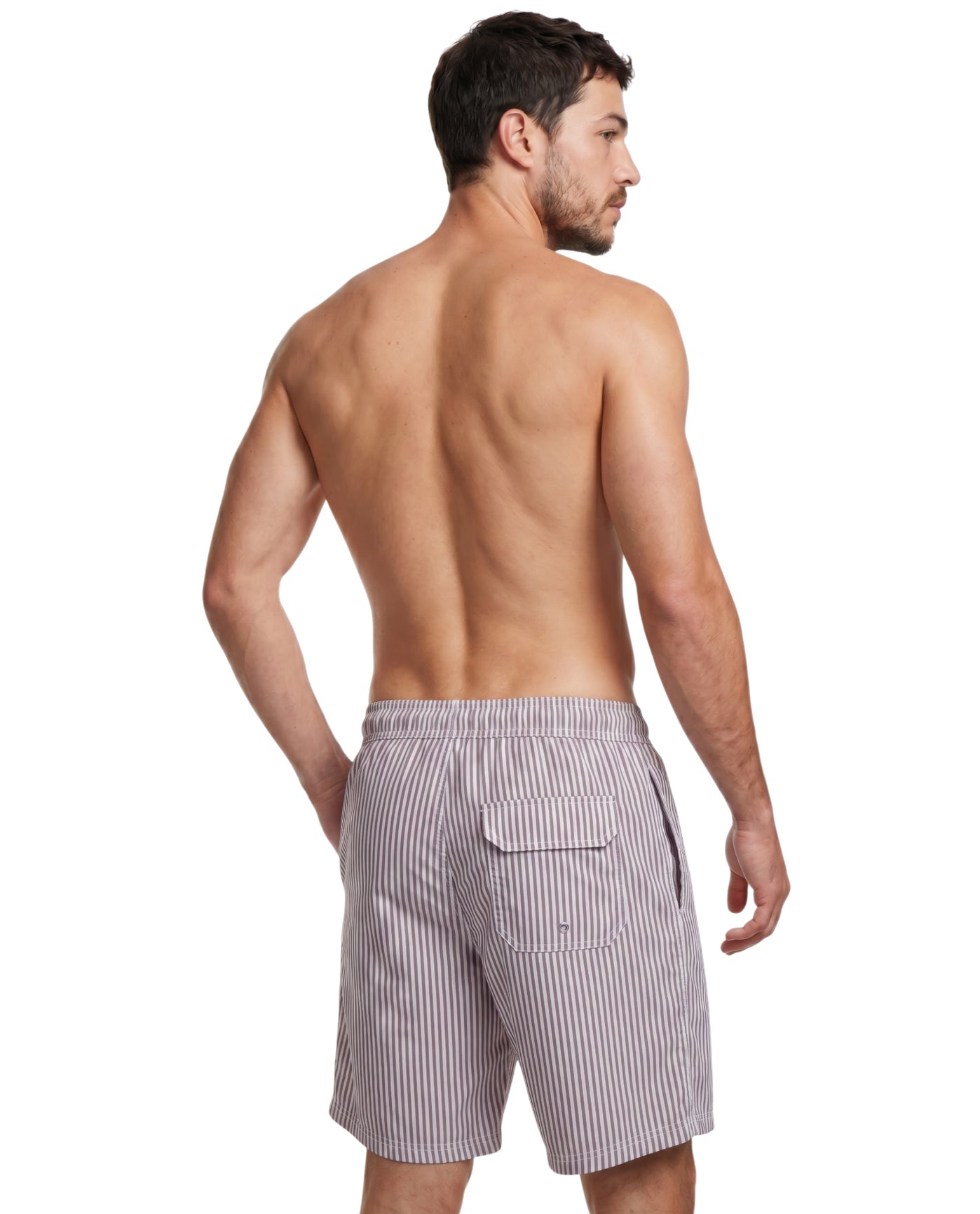 Beach Bound 7" Swim Trunks-Brwn/wht