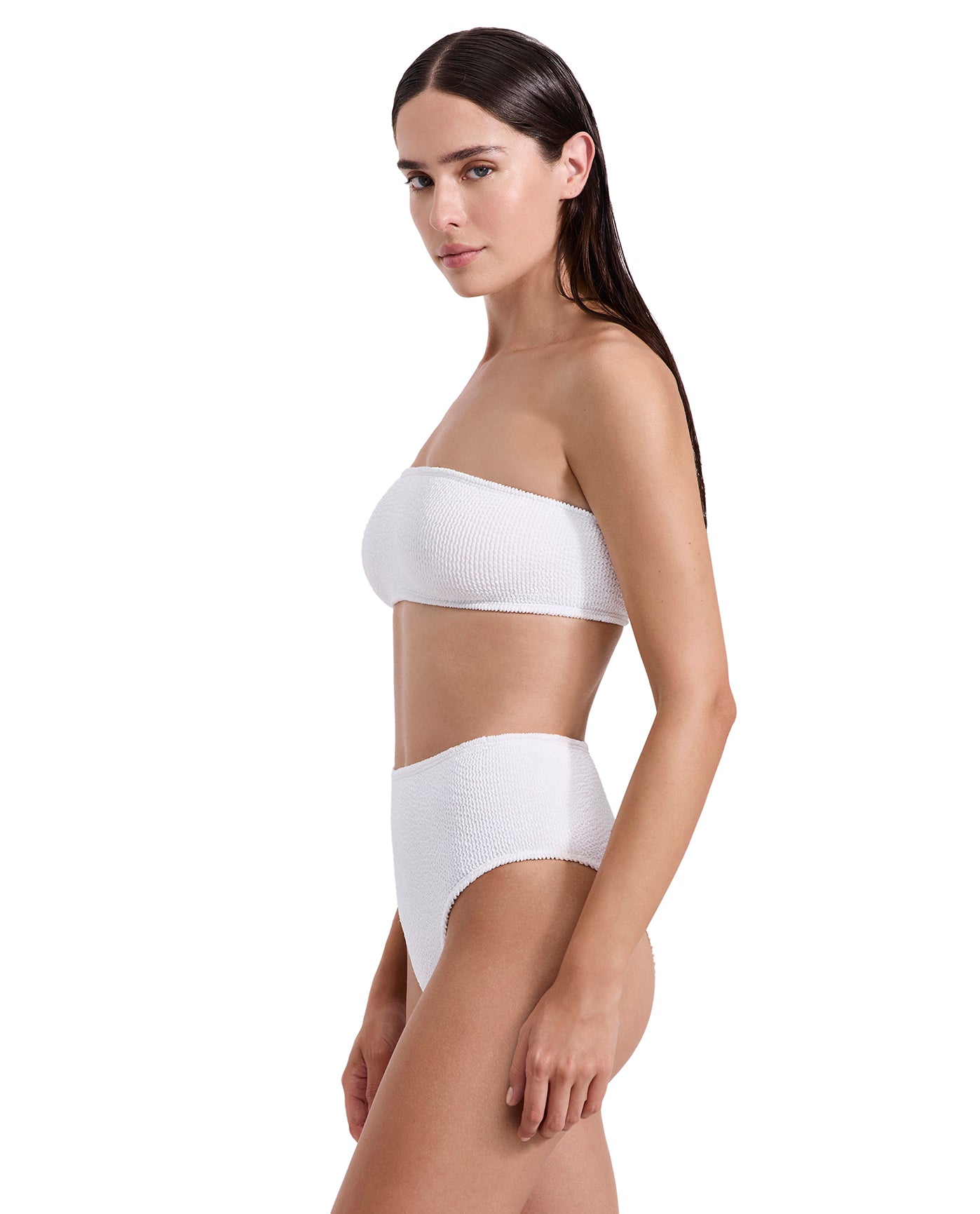 Tulum Bandeau Bikini Top -White