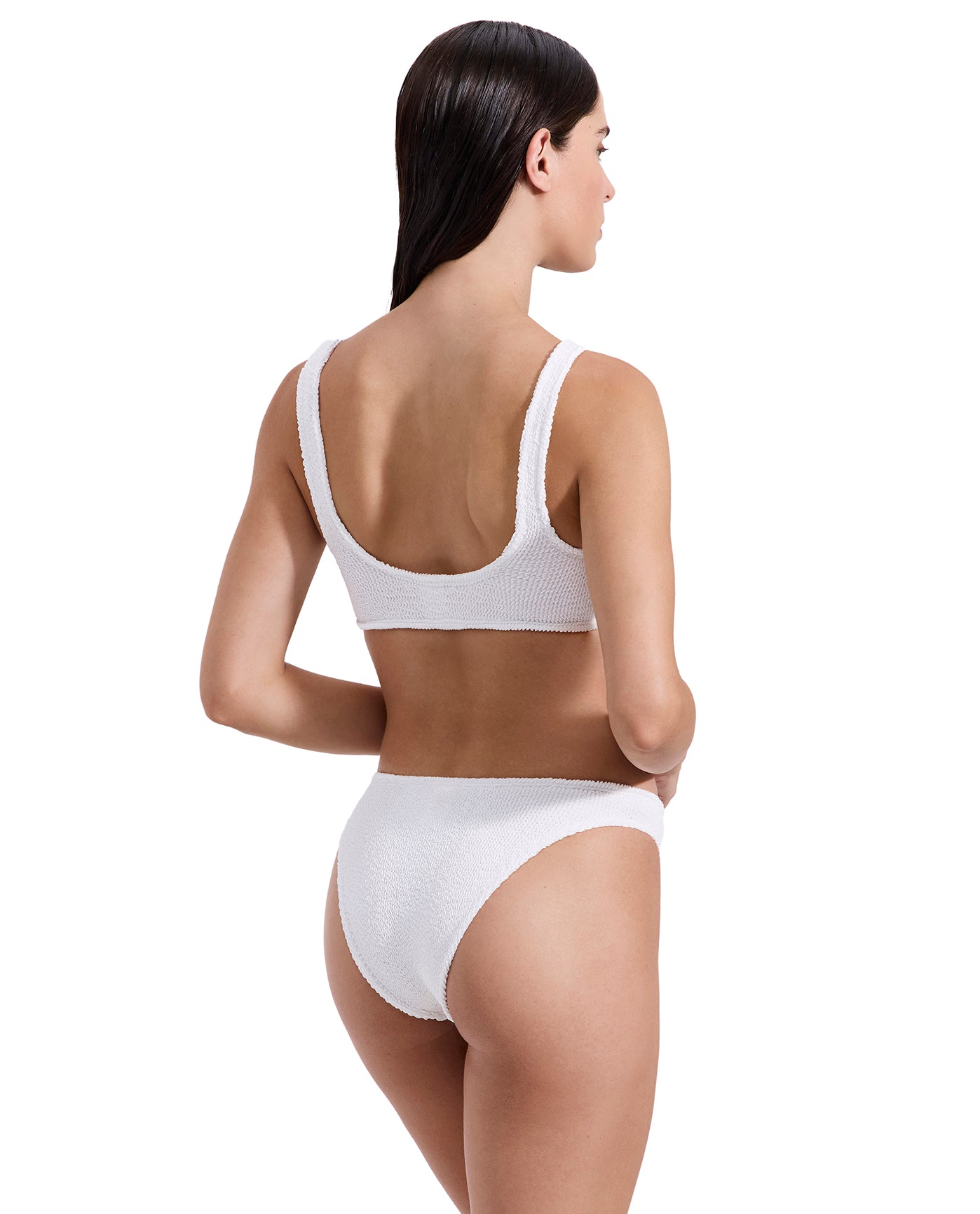 Tulum Square Neck Bikini Top-White