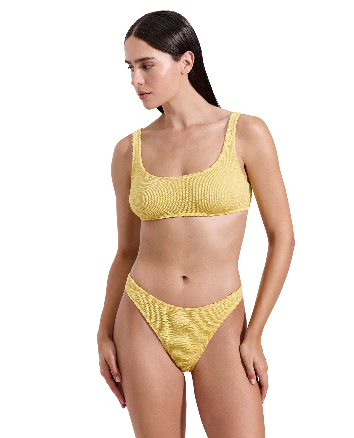 Tulum Square Neck Bikini Top-Yellow