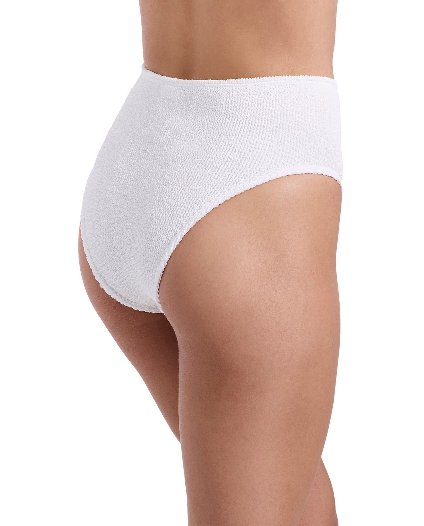 Tulum High Waist Bikini Bottom-White