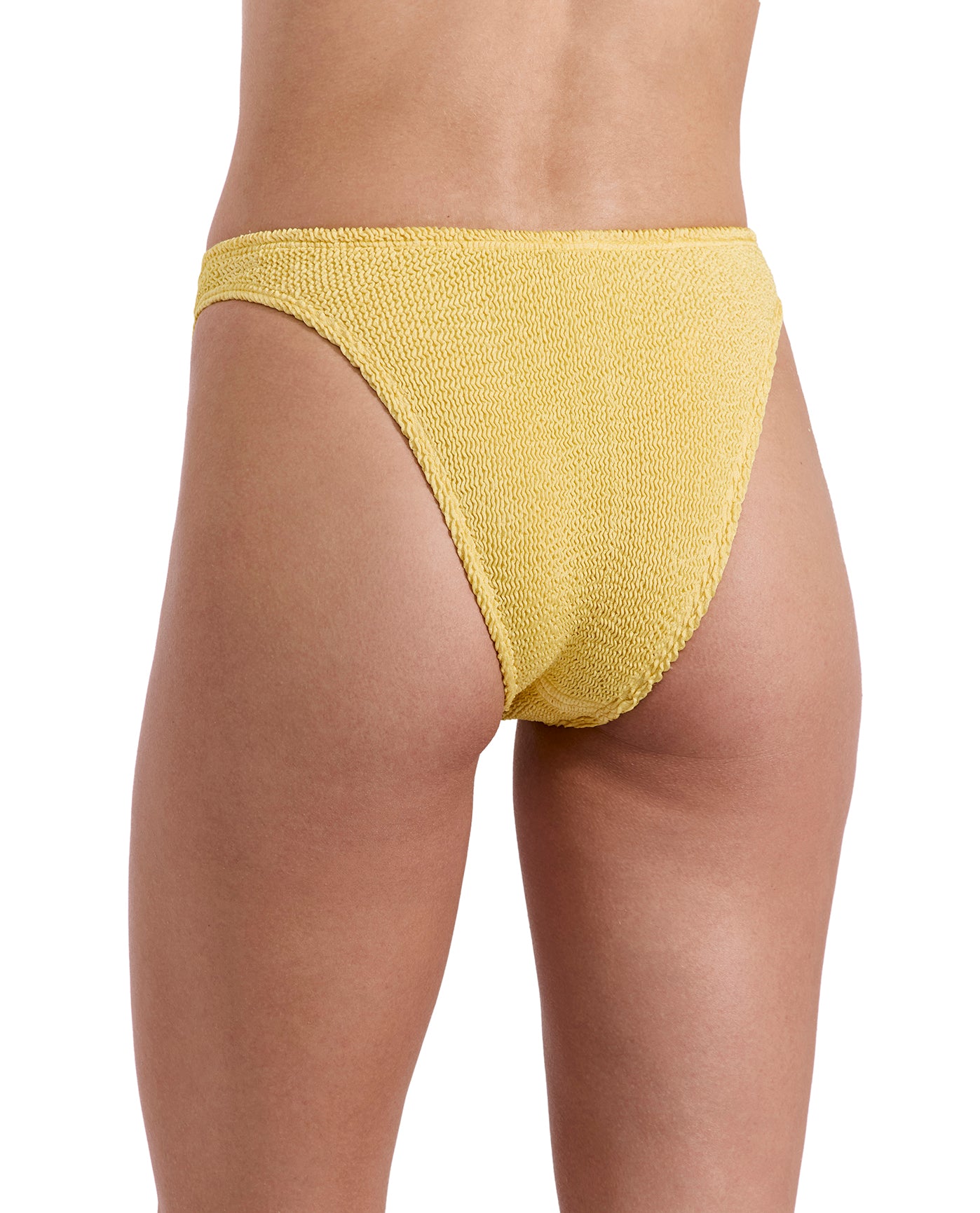 Tulum High Leg Low Rise Bikini Bottom-Yellow