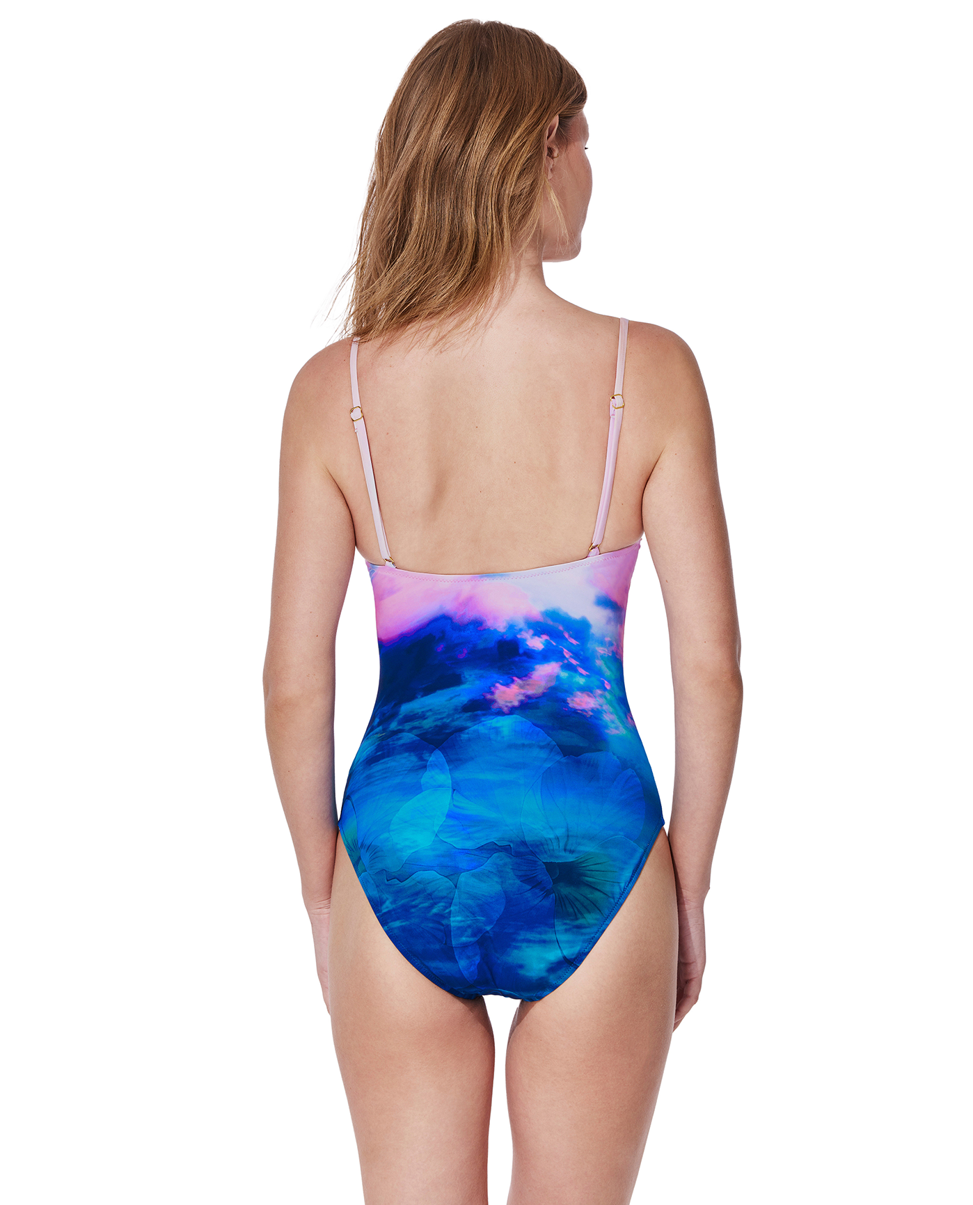 Back View Of The Sea Underwire Square Neck One Piece | the-sea-multi