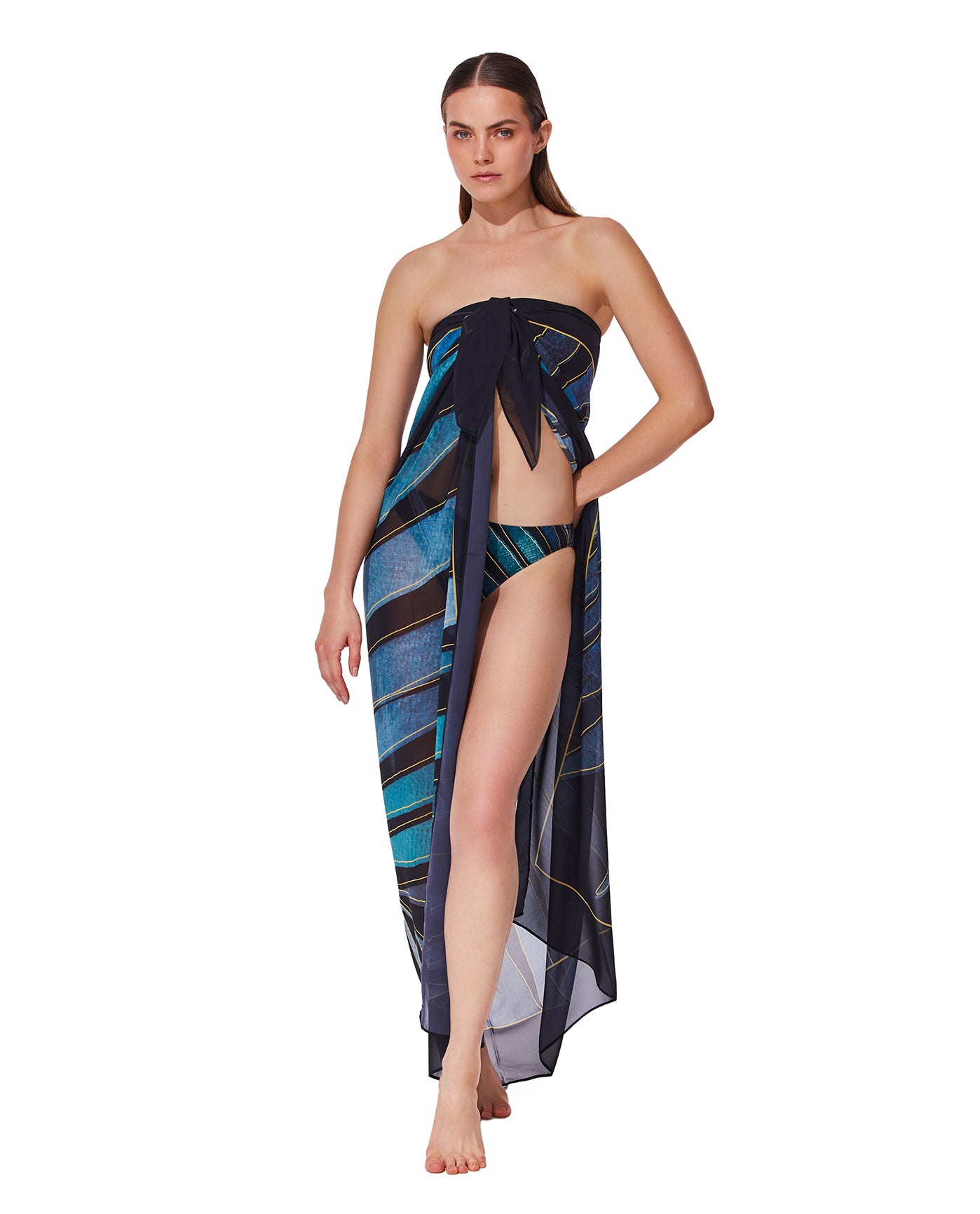 Willow Pareo-Black/blue