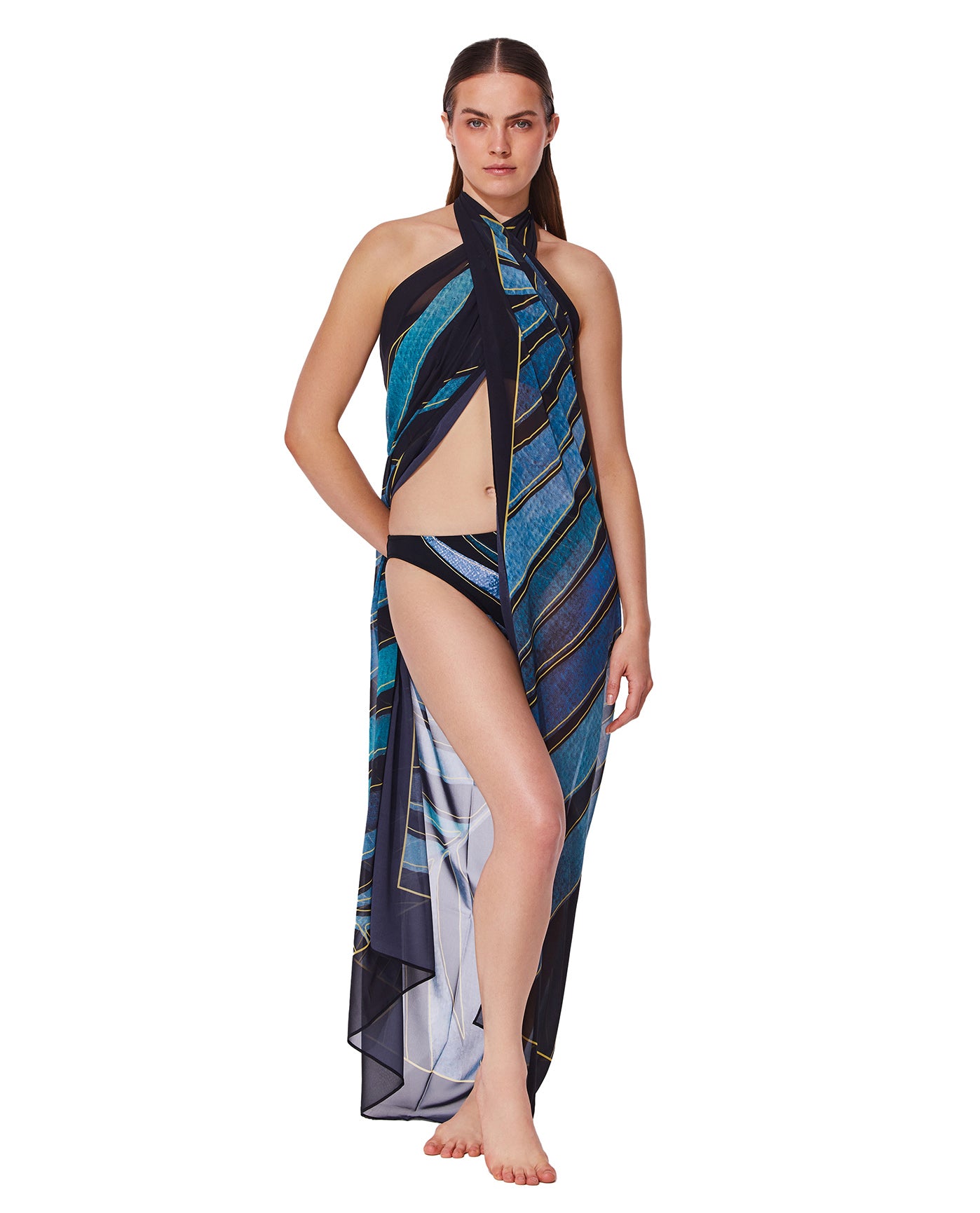 Willow Pareo-Black/blue