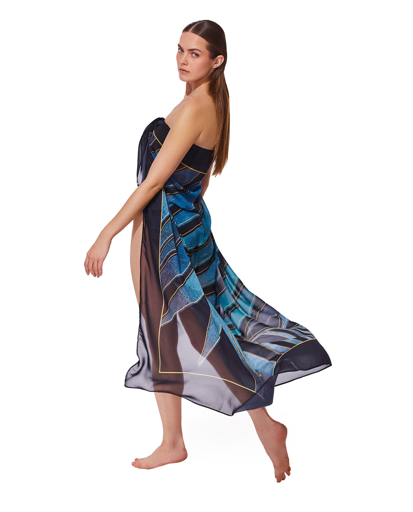 Willow Pareo-Black/blue