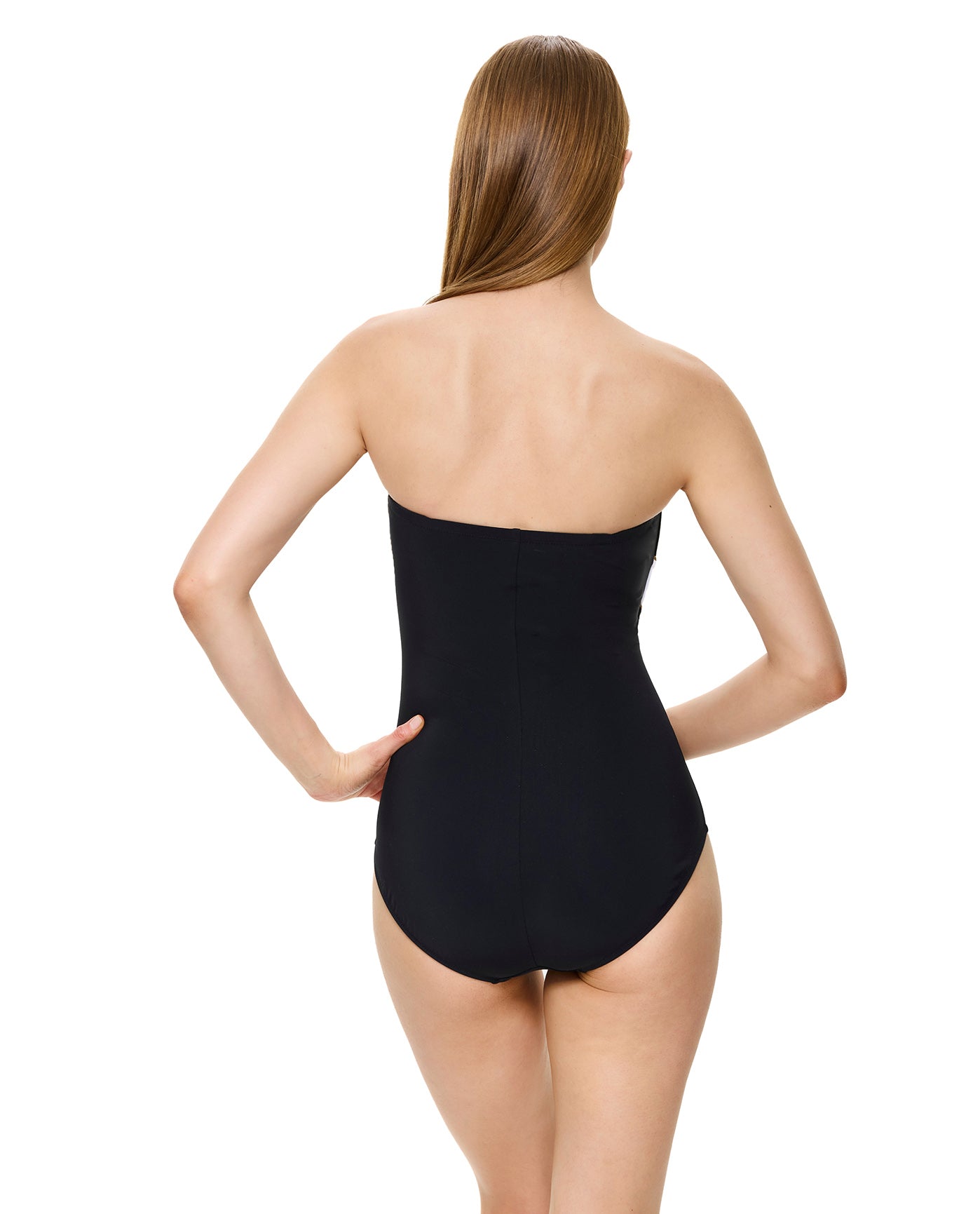 Luxe Allure Bandeau One Piece -Blk/gold