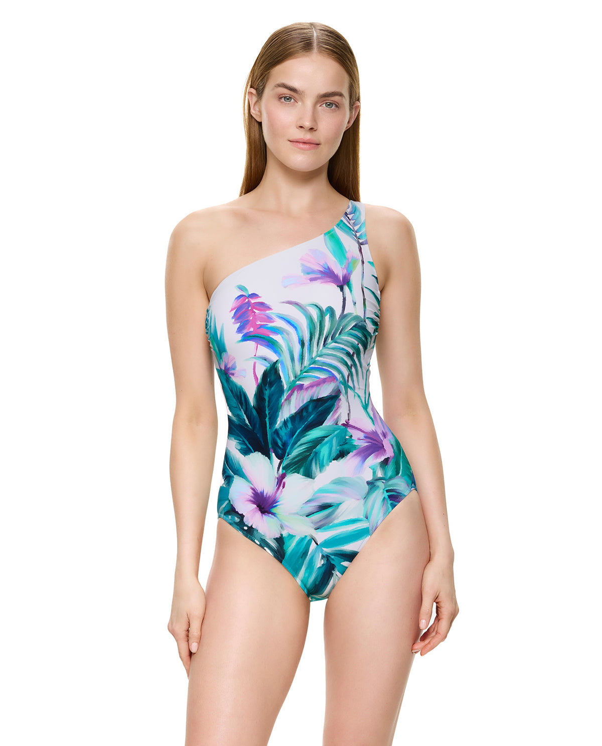 Gottex Paradise Beauty One Shoulder One Piece-Multicolor