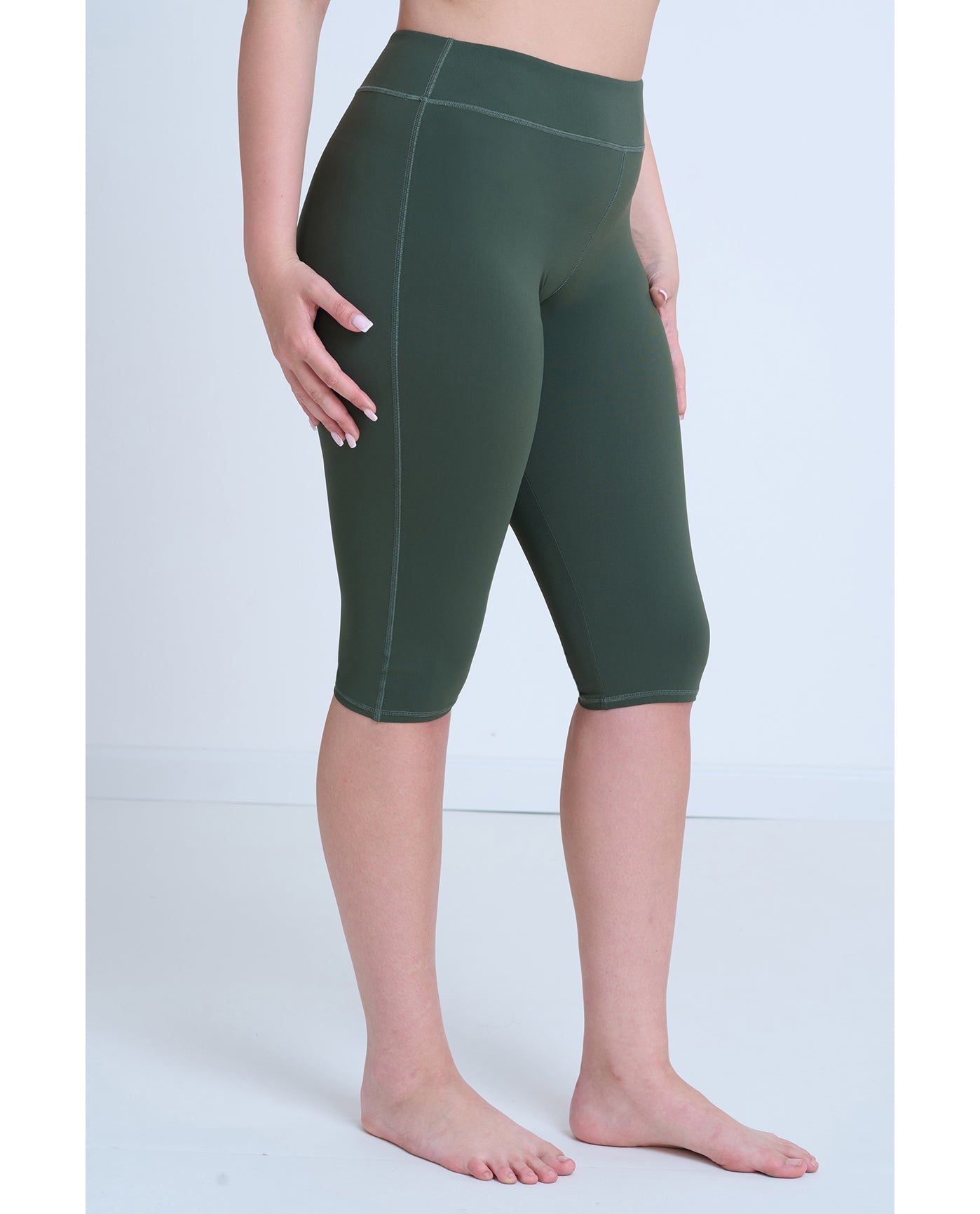 Modest Short Swim Leggings | Khaki