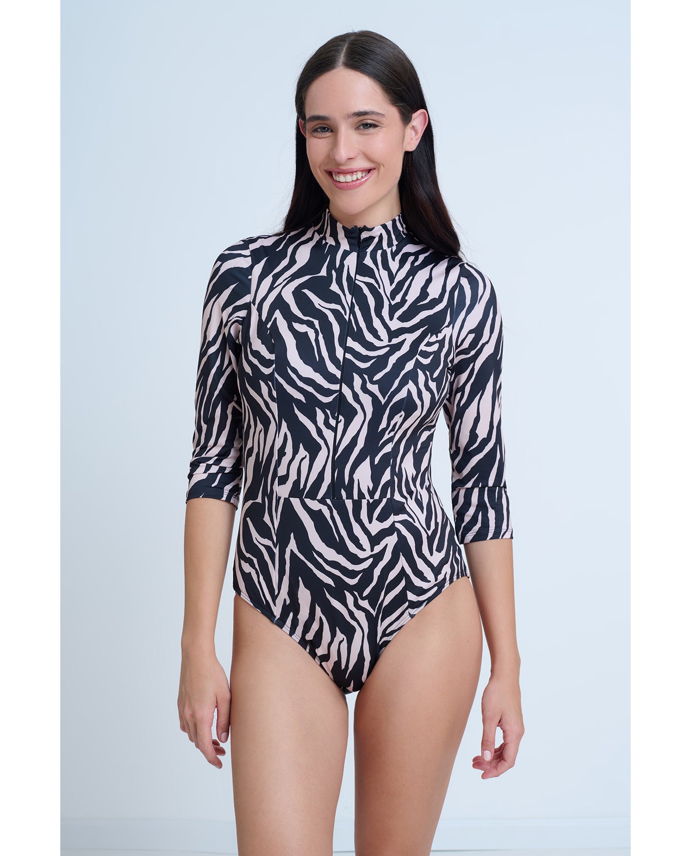 Modest 3/4 Sleeve One Piece Rashguard