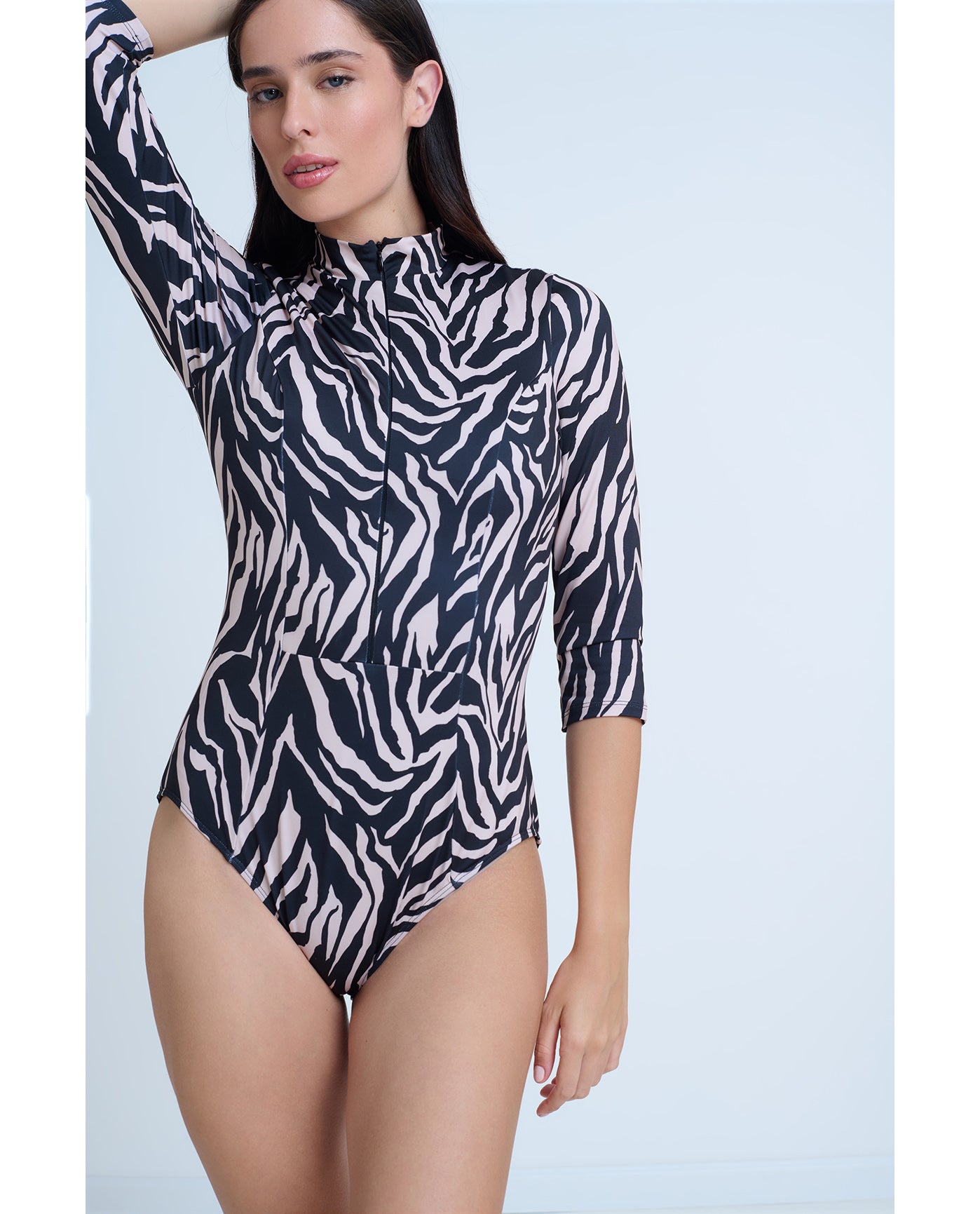 Modest 3/4 Sleeve One Piece Rashguard