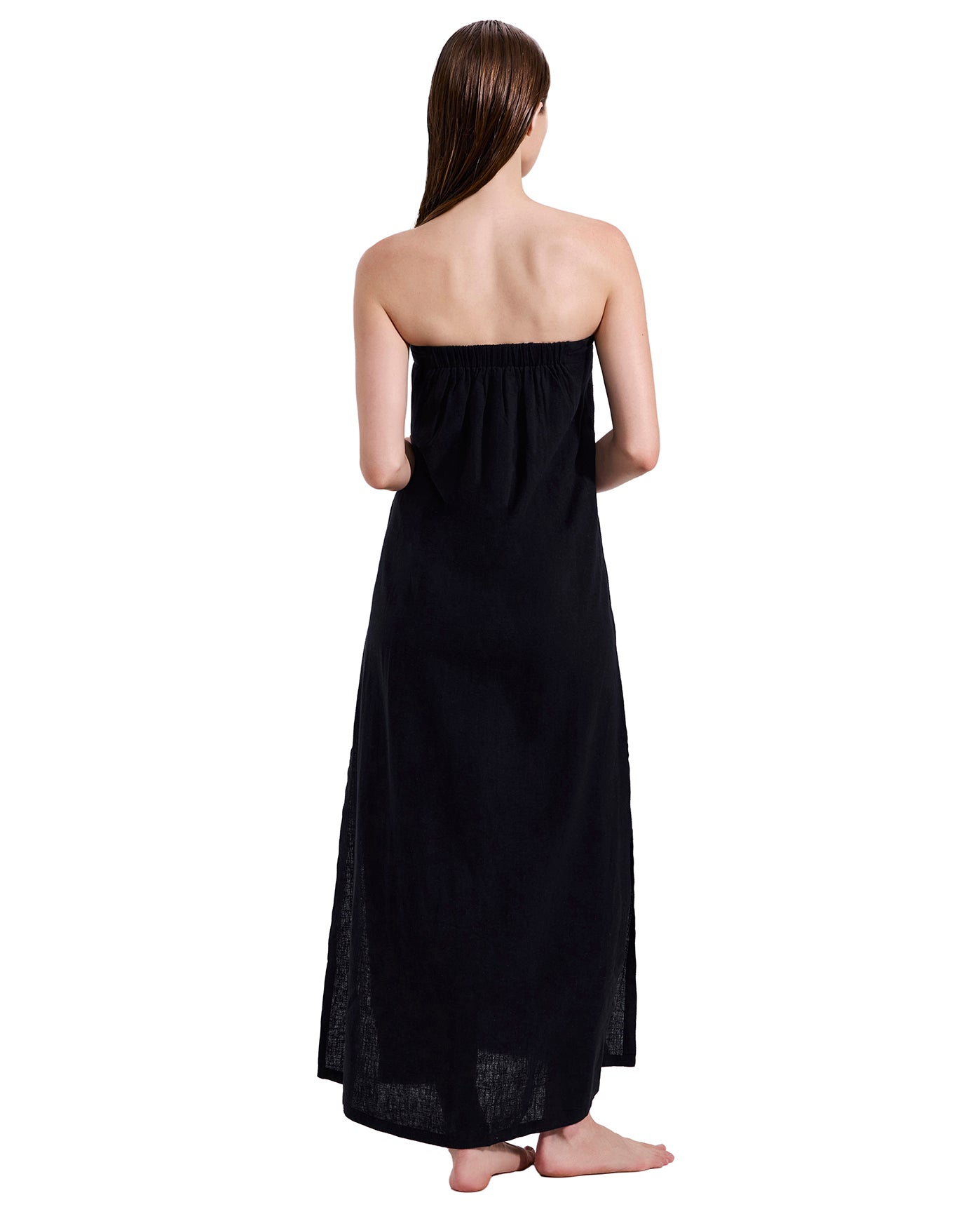 La Mar U Wire Midi Dress Cover-Up-Black