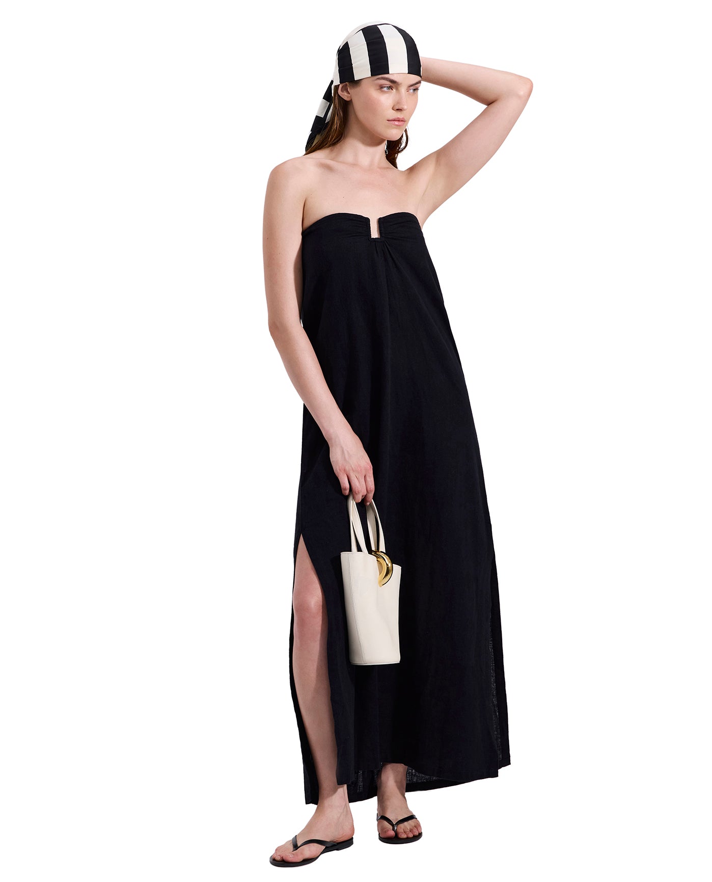 La Mar U Wire Midi Dress Cover-Up-Black