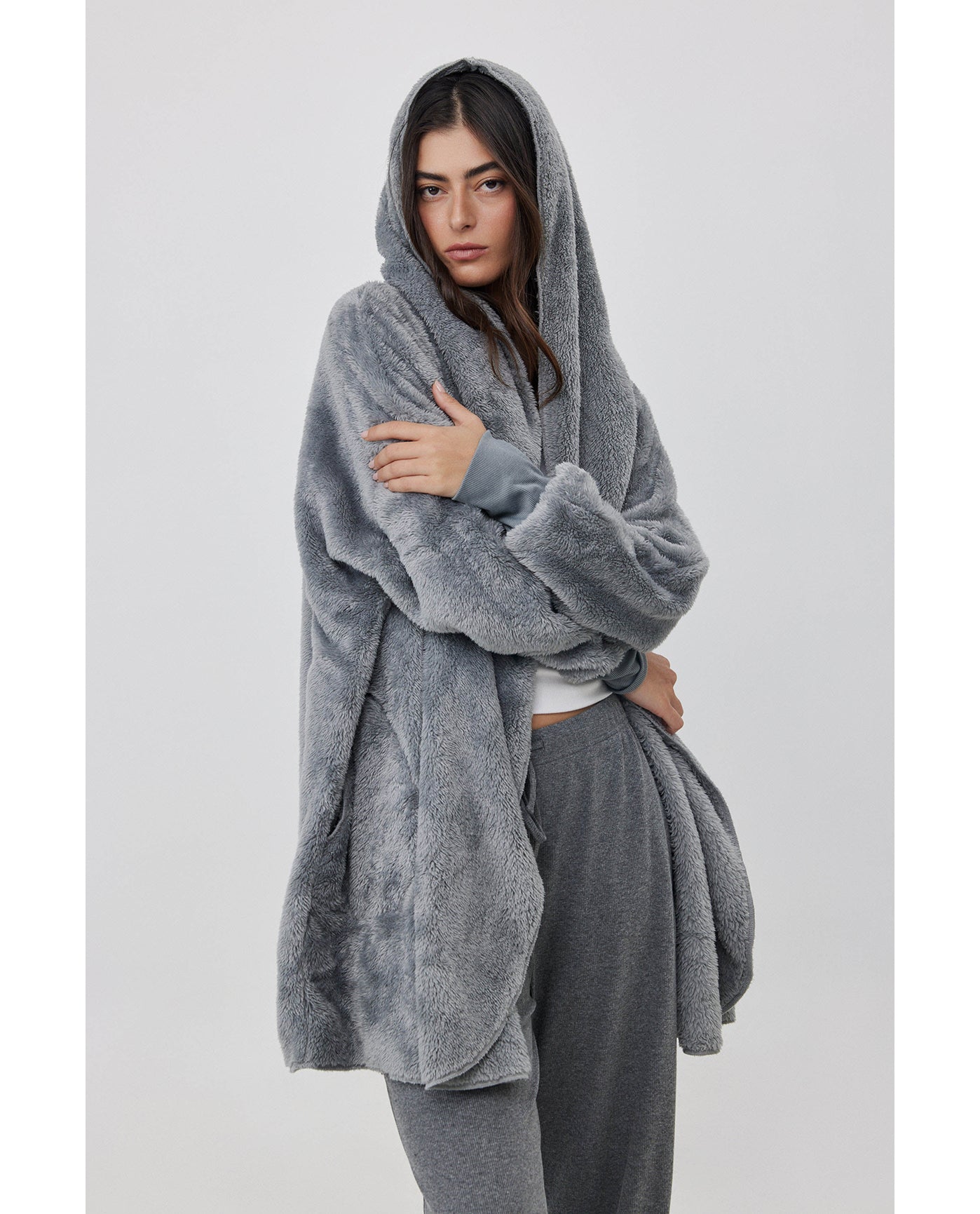 The Cloud Hoodie Blanket-D grey