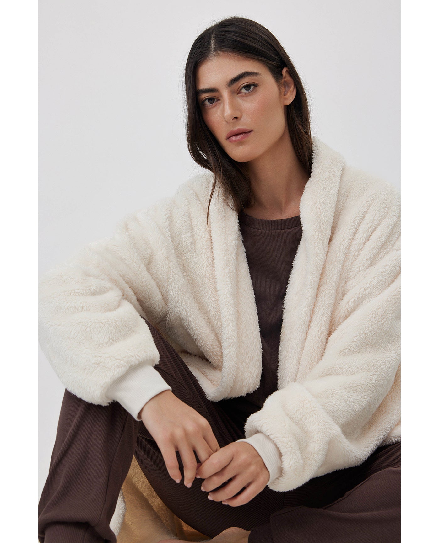 The Cloud Blanket Cardigan -Ivory
