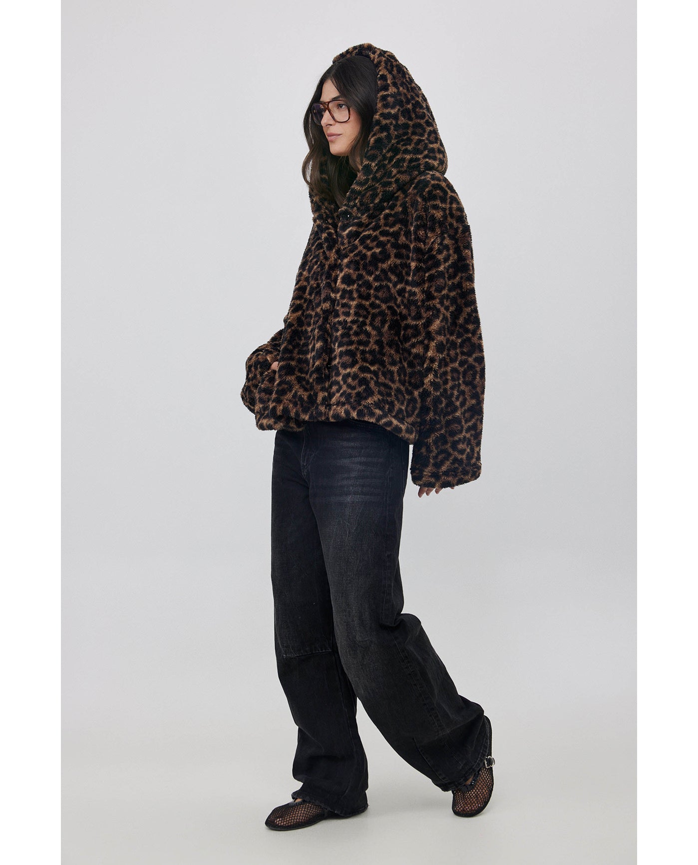 The Leopard Hooded Coat-Leopard