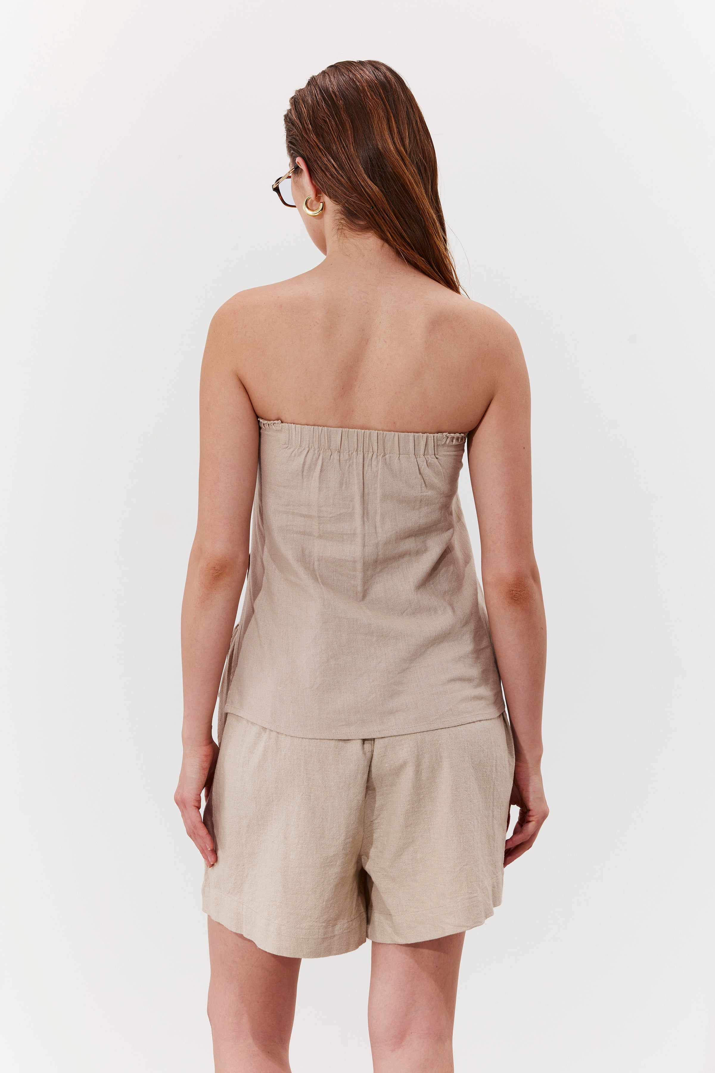 Bali Escape Bandeau Top Cover-Up-Natural