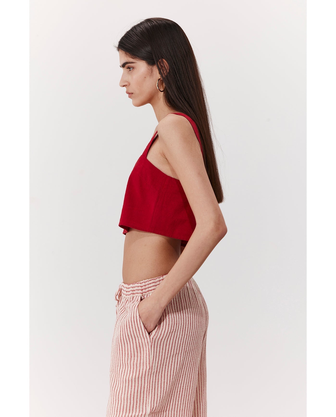 Terra Square Neck Crop Top Cover-Up