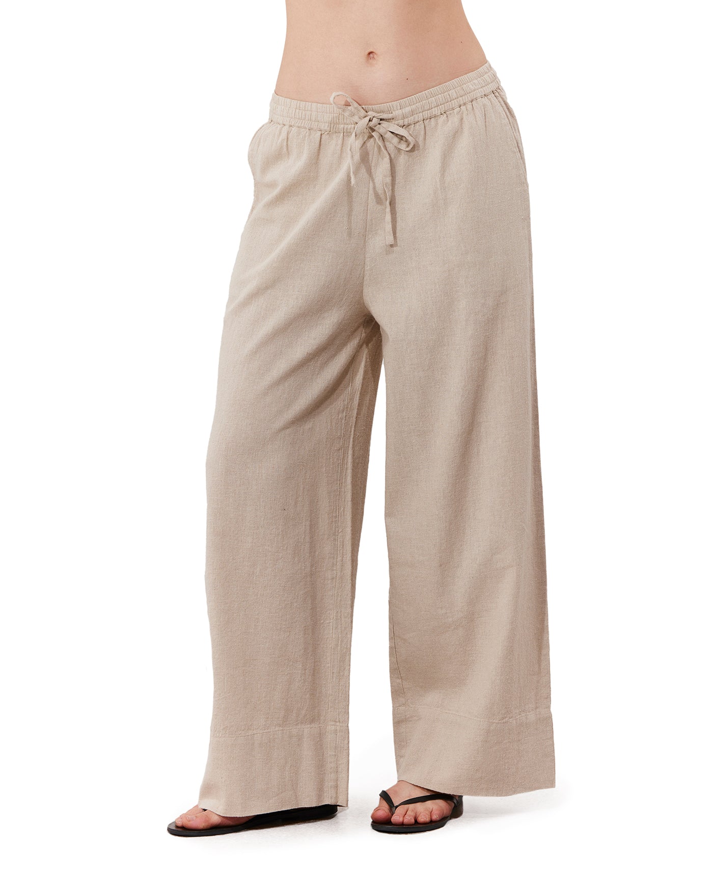 Terra Wide Leg Beach Pant Cover-Up-Natural