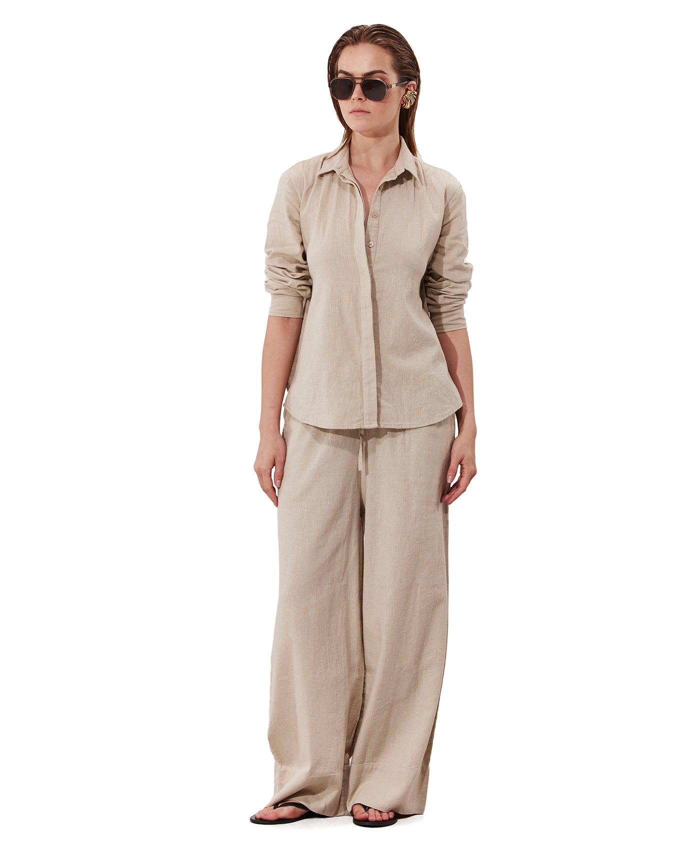 Terra Wide Leg Beach Pant Cover-Up-Natural