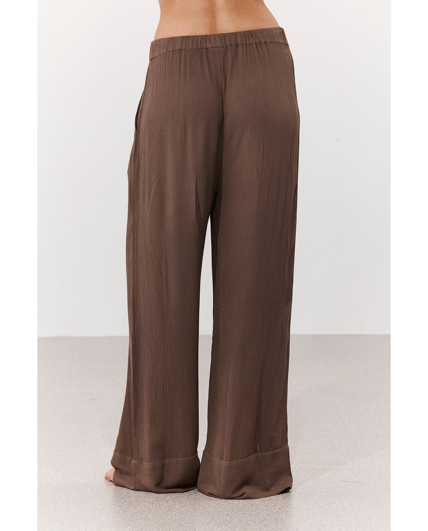 Solena Crêpe Wide Leg Beach Pant Cover-Up | Khaki