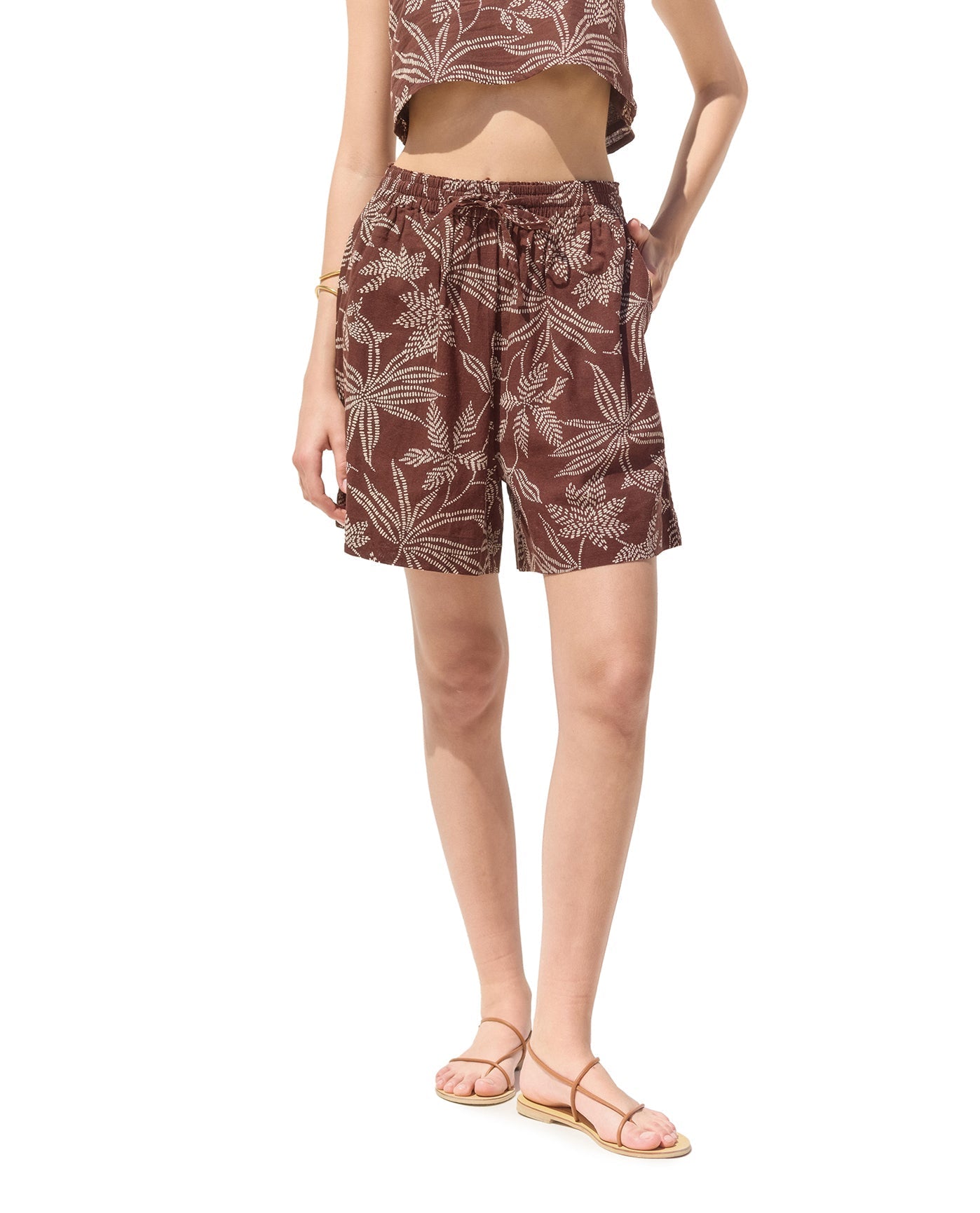 Terra Printed Bermuda Short Cover-Up | terra-multi-brown