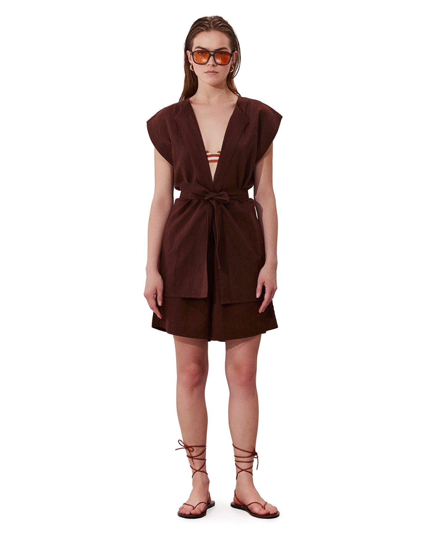 Terra Bermuda Short Cover-Up | Brown
