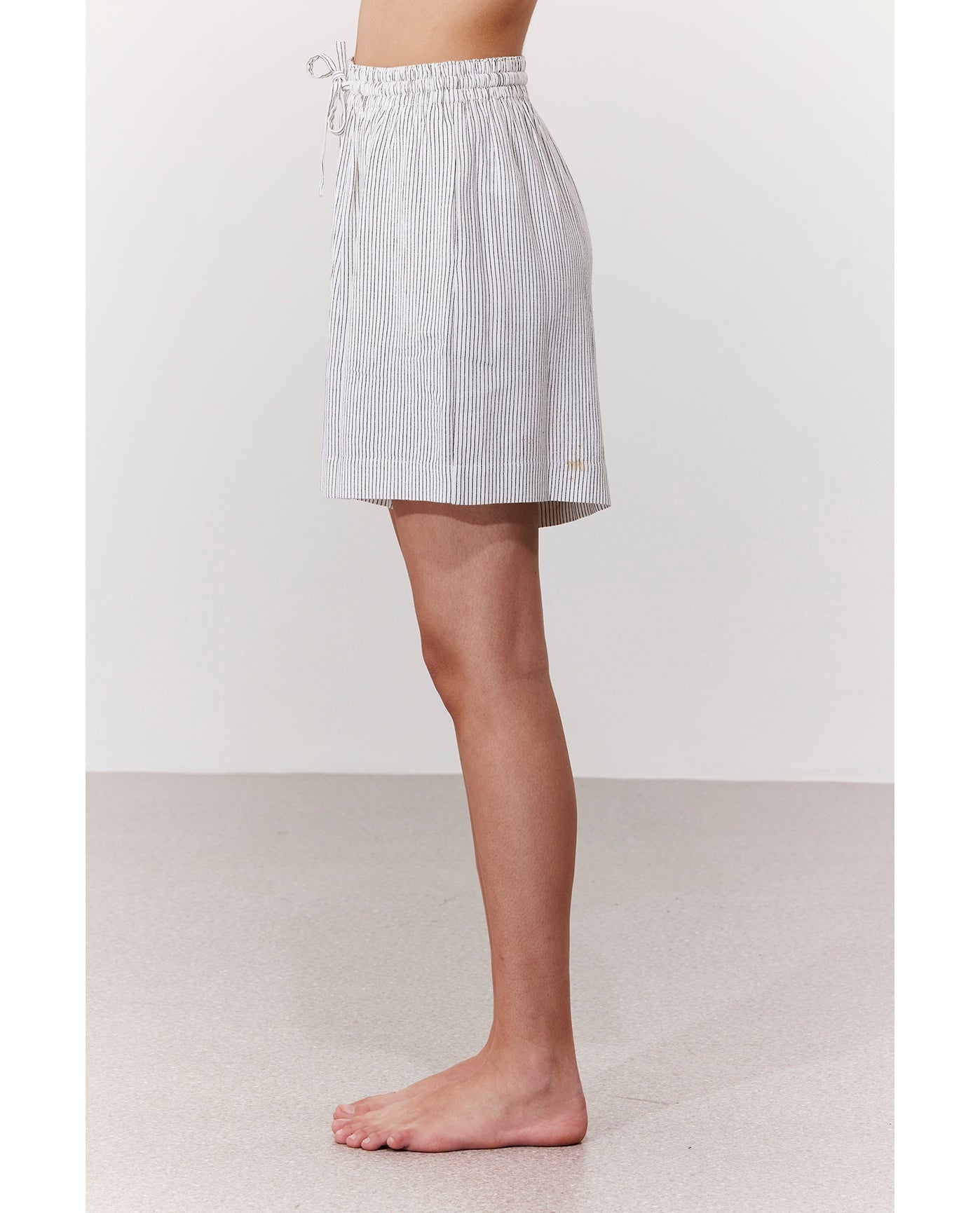 Saltstripe Bermuda Short Cover-Up | Saltstripe-black-cream