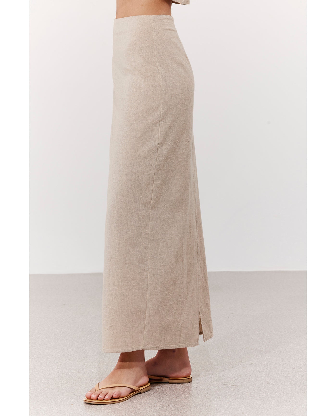 Bali Escape Maxi Skirt Cover-Up-Natural