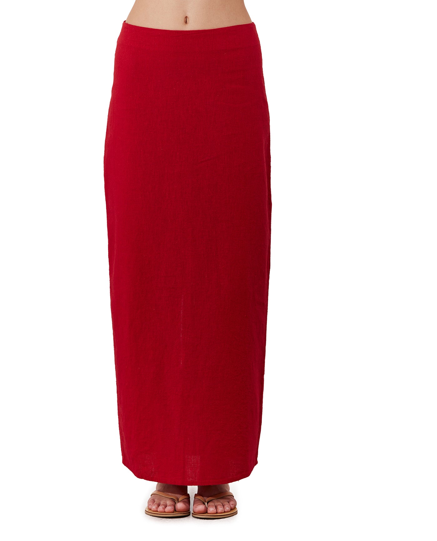 Bali Escape Maxi Skirt Cover-Up-Red