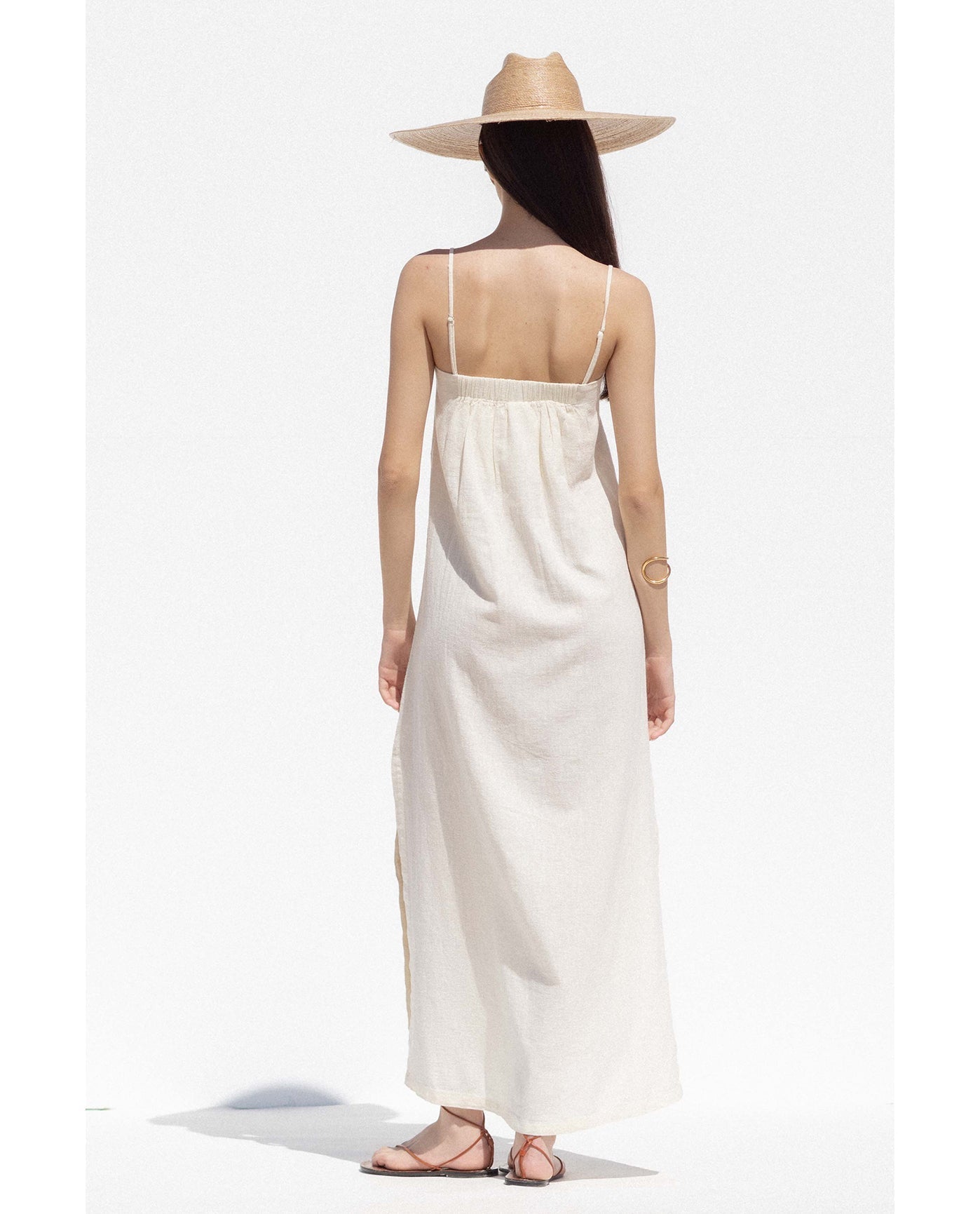 Terra Bandeau U Wire Midi Dress Cover-Up | Cream