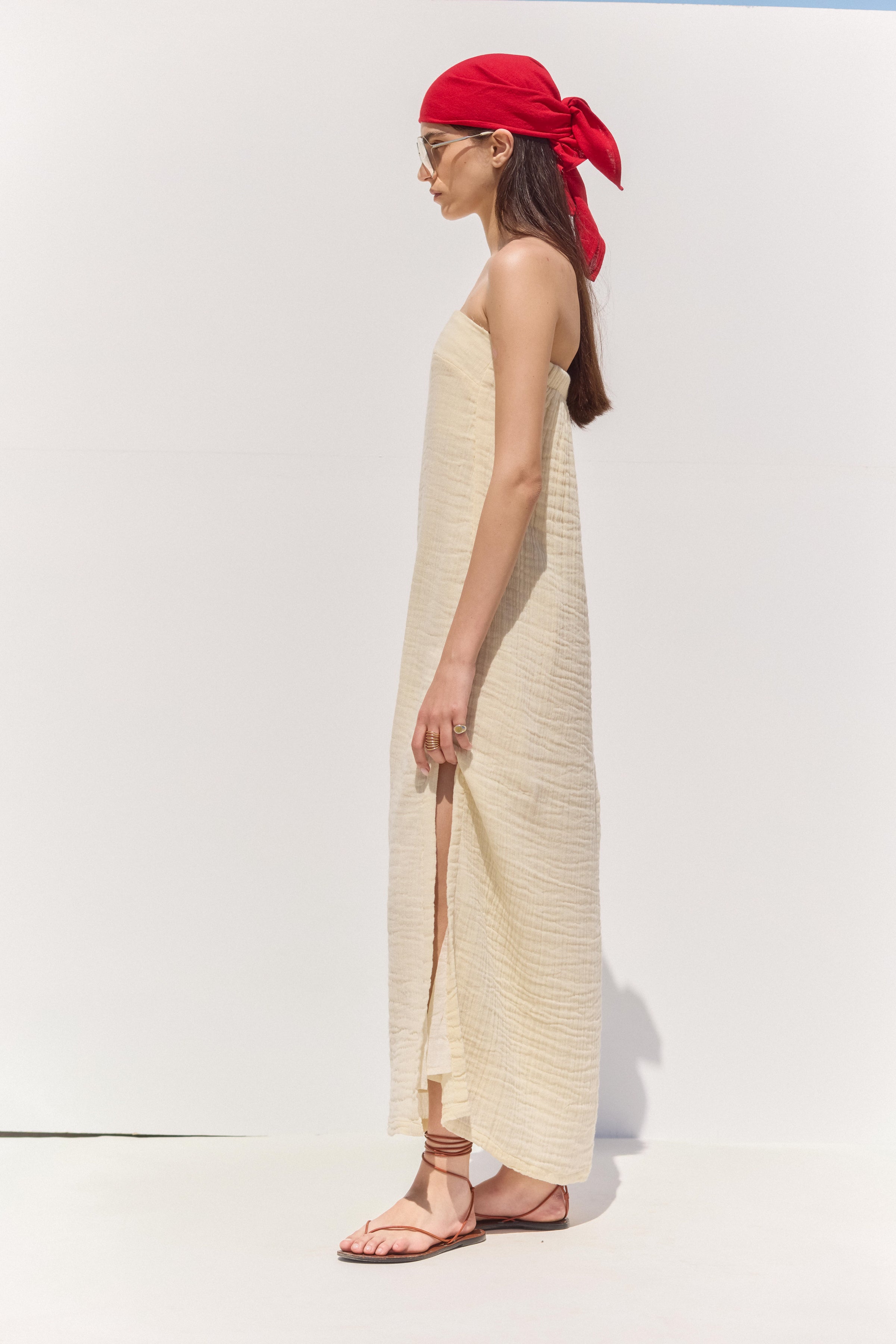 Cloudshore Bandeau Midi Dress Cover-Up-Natural