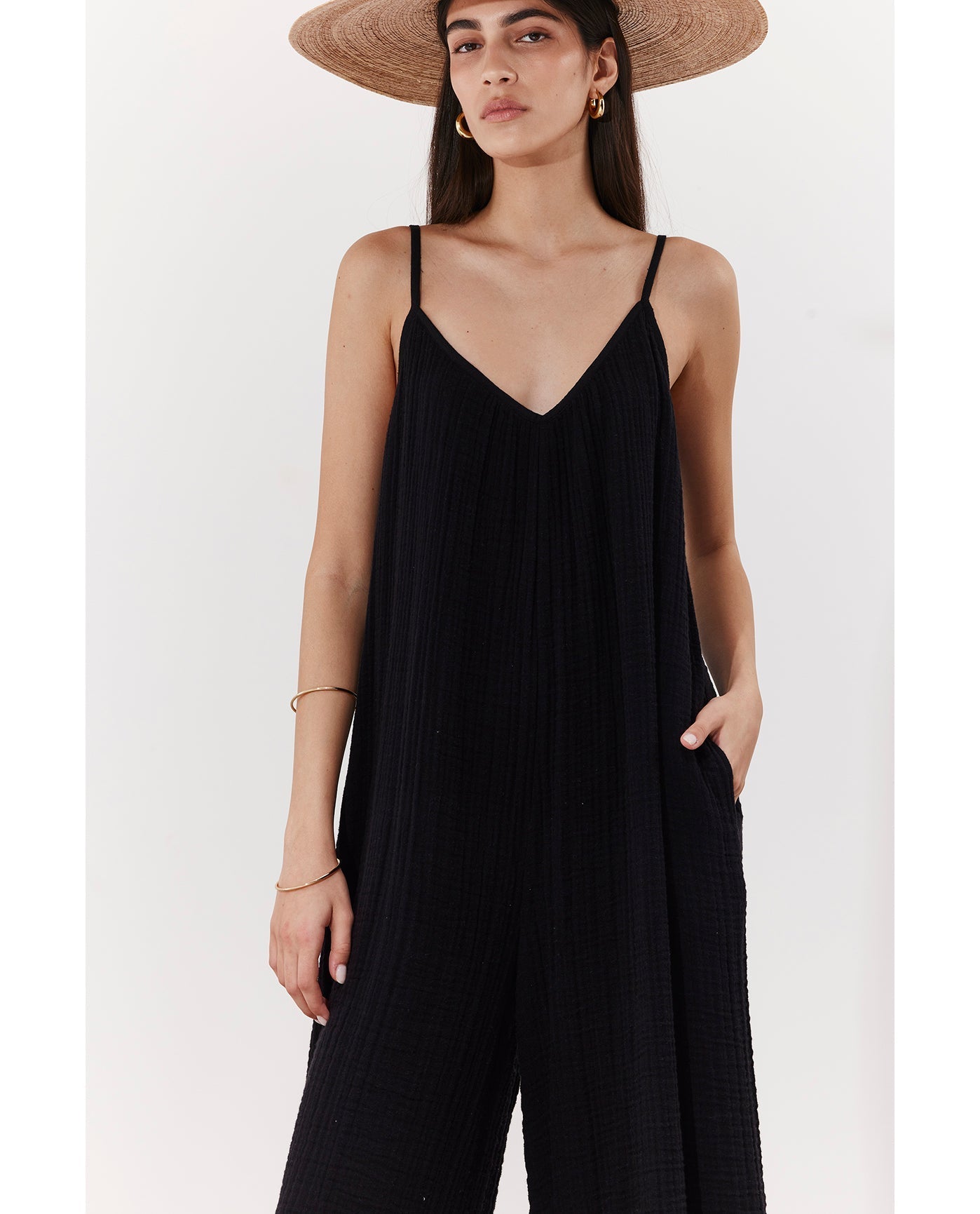 Cloudshore Oversized Jumpsuit Cover-Up | Black