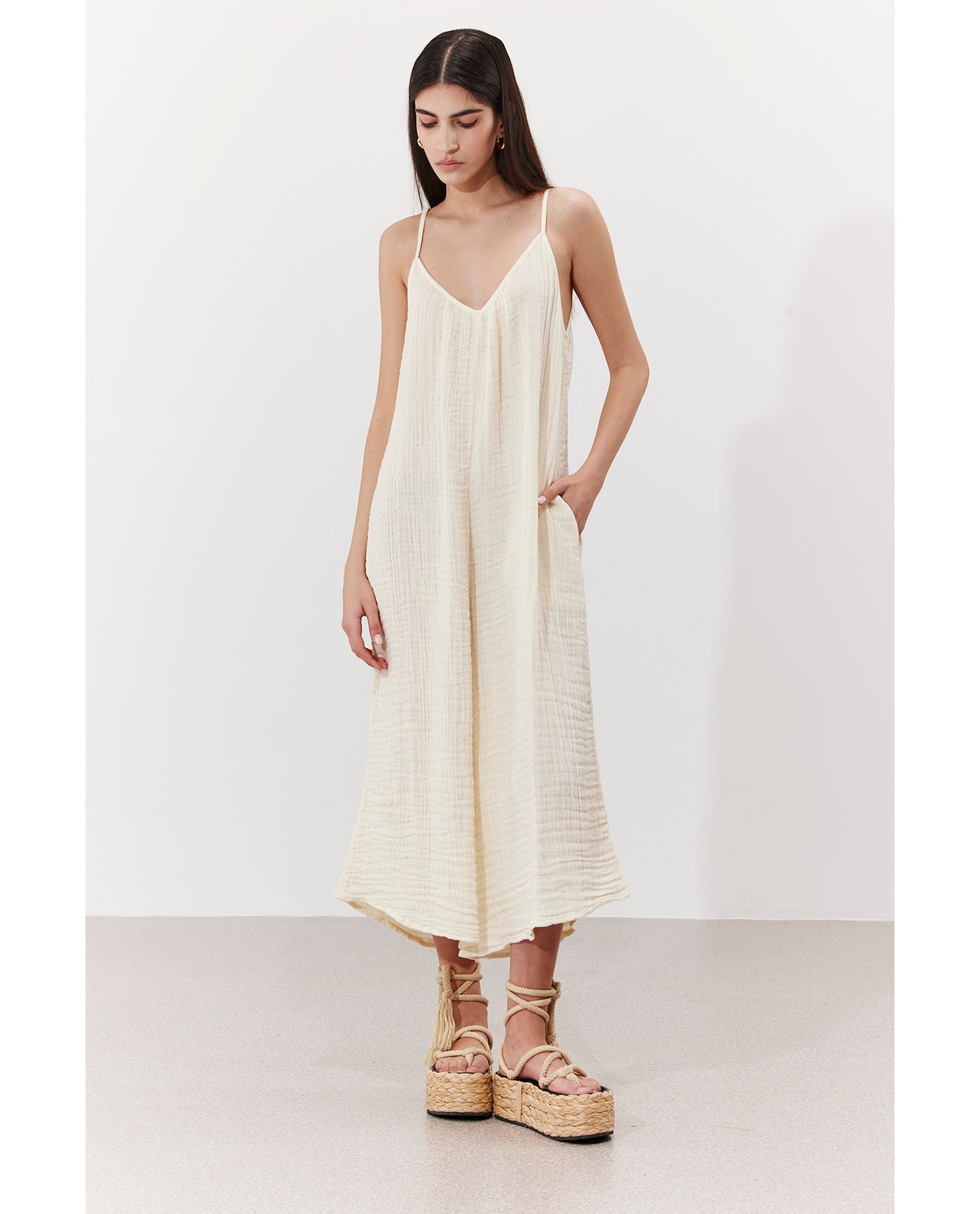 Cloudshore Oversized Jumpsuit Cover-Up | Cream