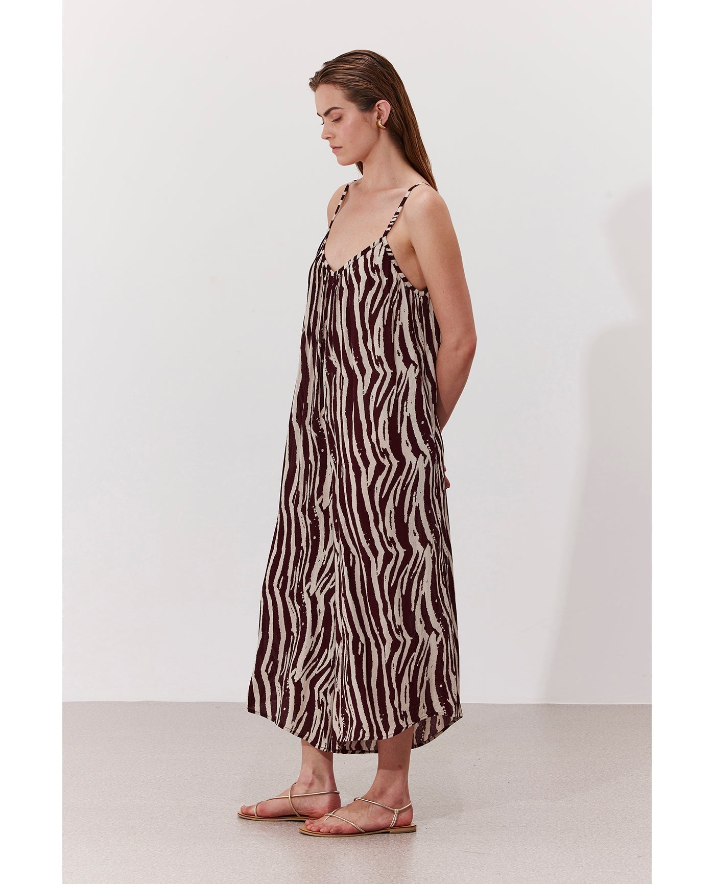 Solena Crêpe Oversized Jumpsuit Cover-Up | Safari