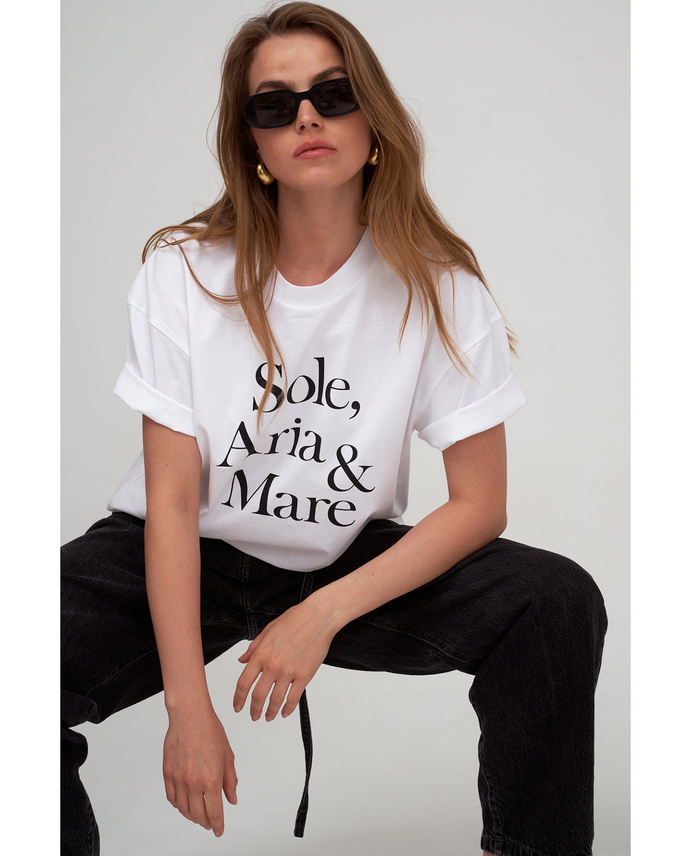 Oversized Short Sleeve Graphic Tee-Blk/wh
